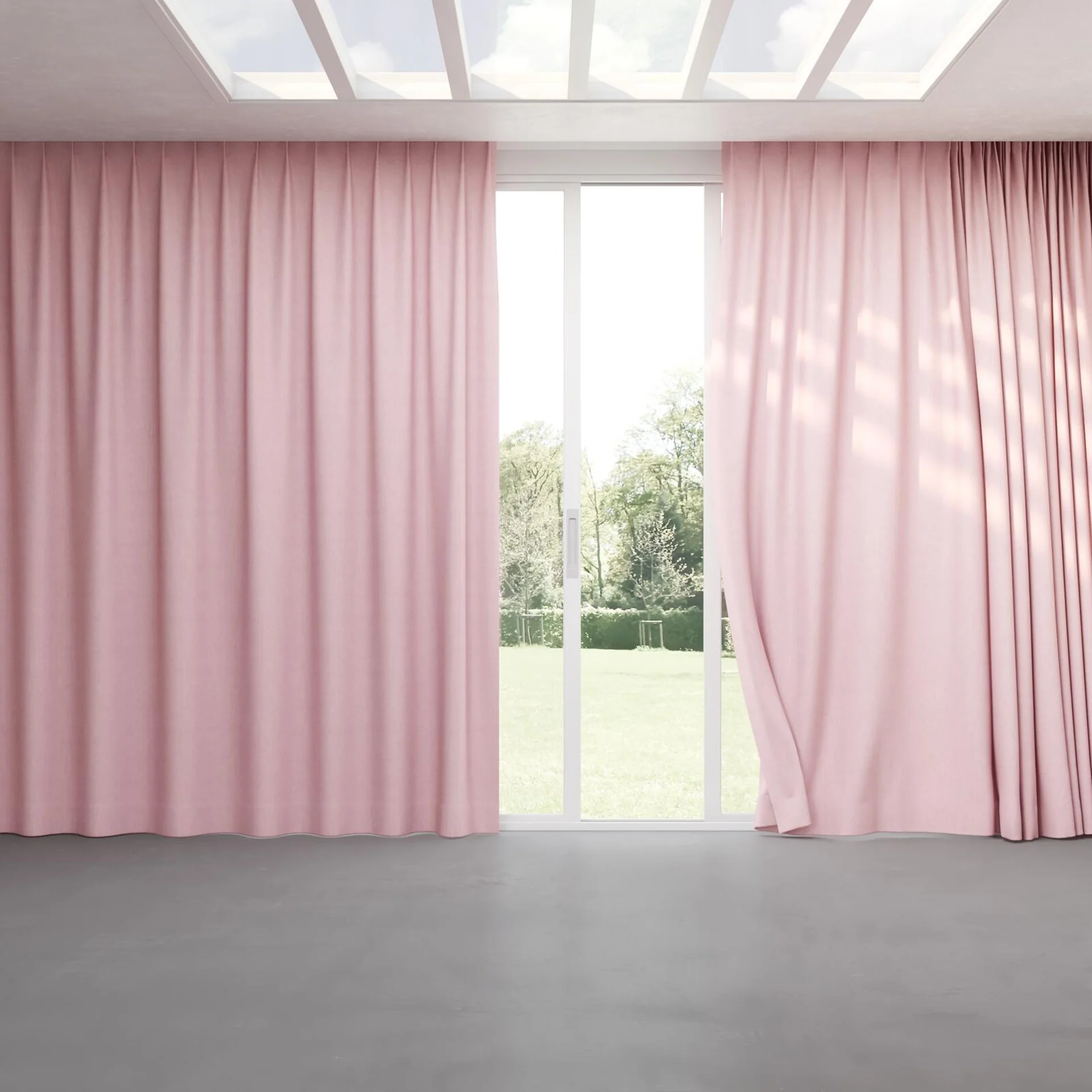 Full view of Rover Blossom, pinch pleat