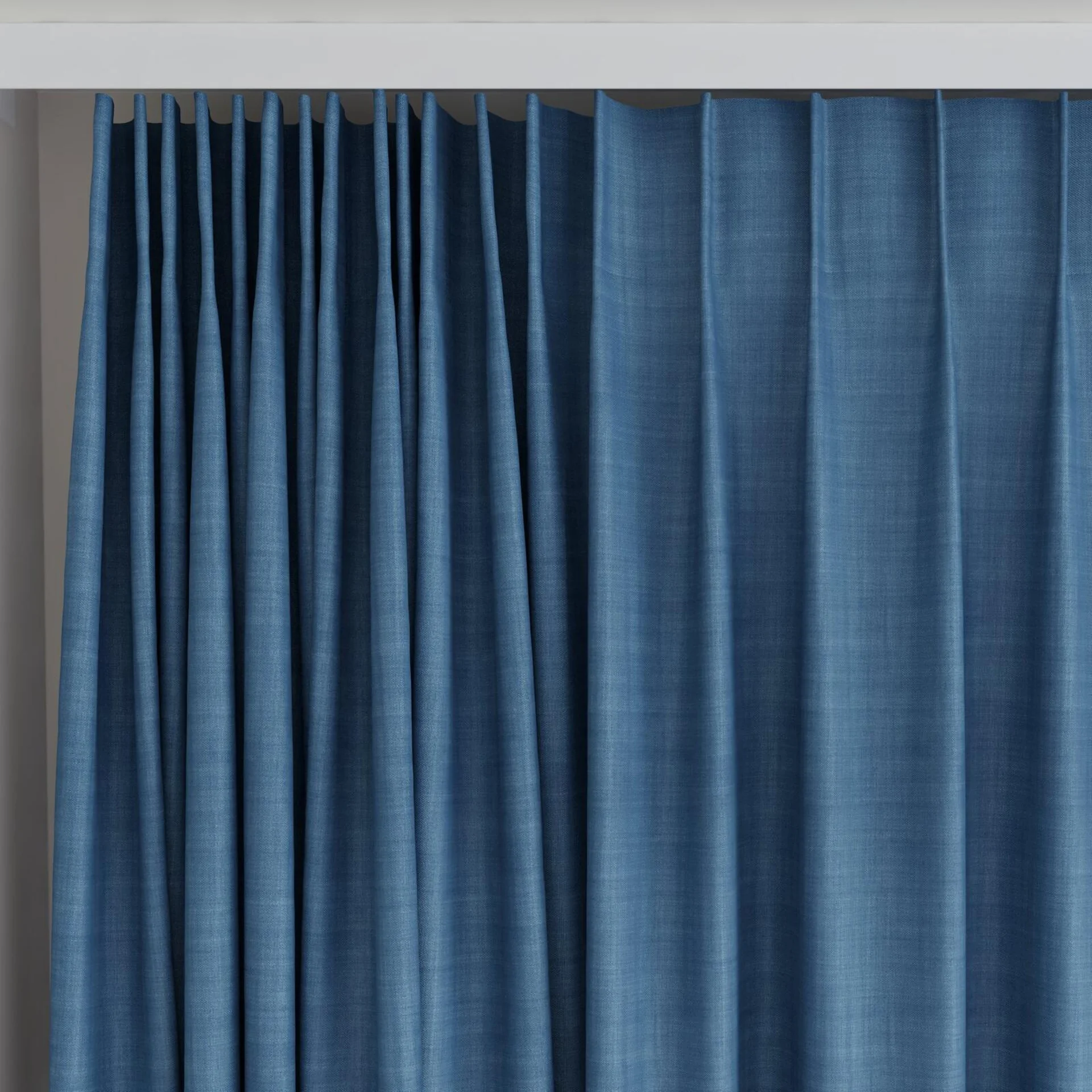 Top view of Loci Dim Out Cadet, on curtain rail