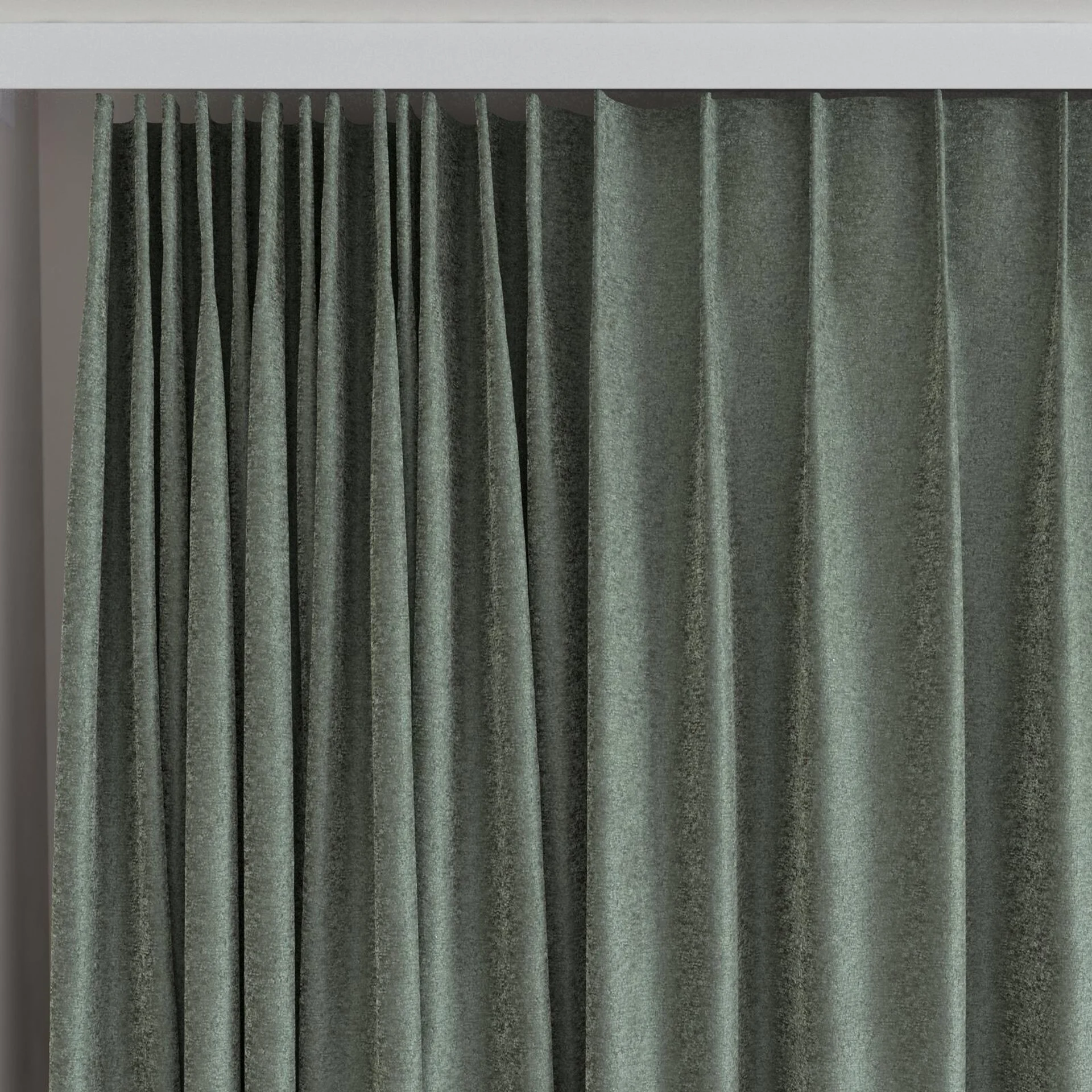 Top view of Brigadier Sycamore, on curtain rail