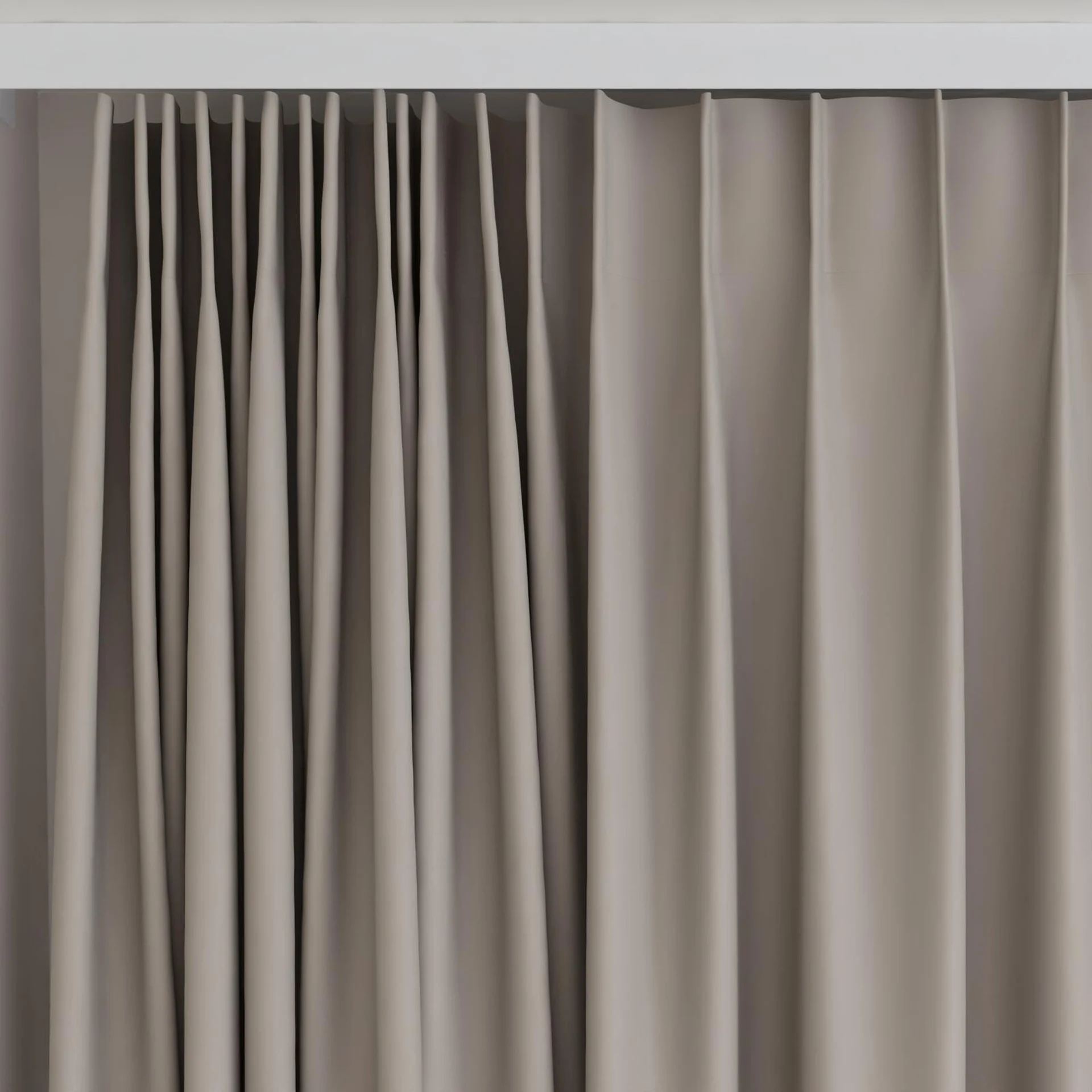 Top view of Vesta Tiramisu, on curtain rail