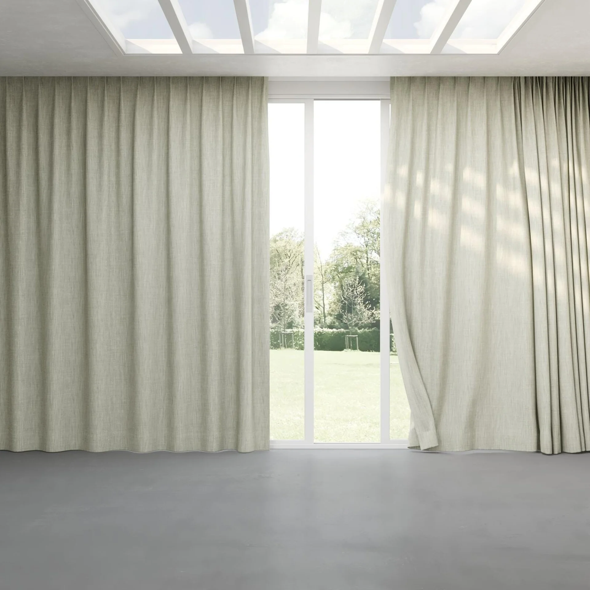 Full view of Chatham Spring, pinch pleat