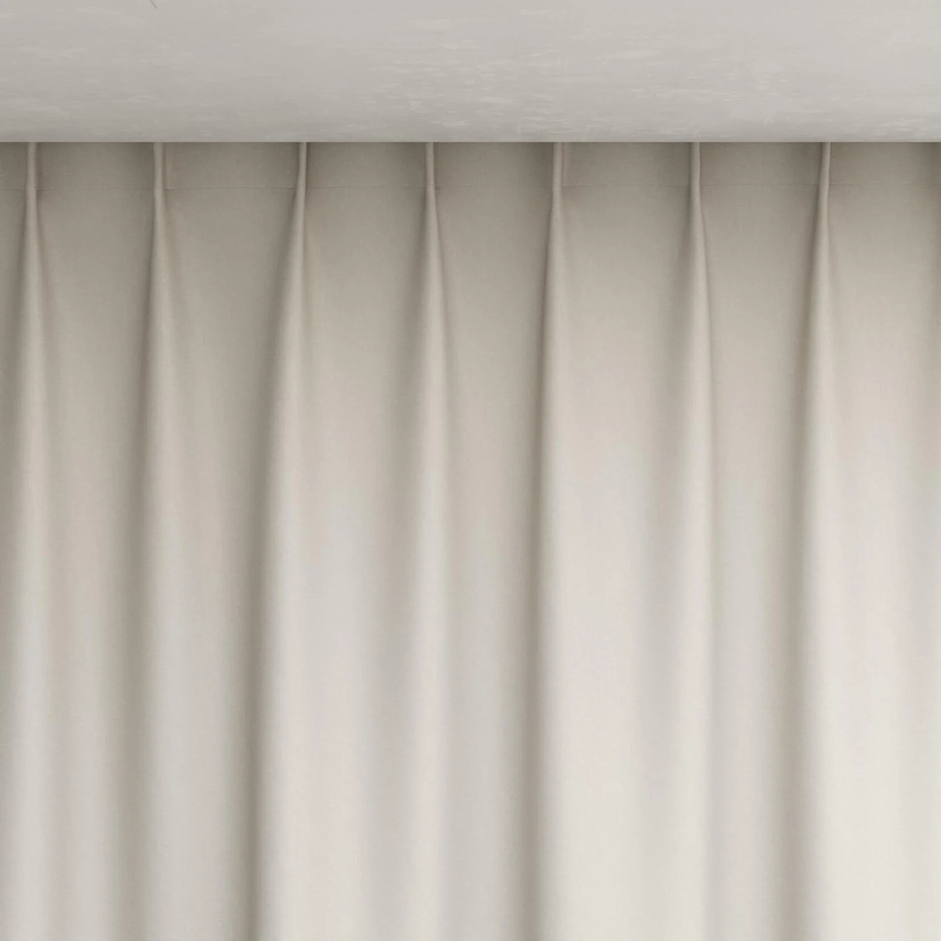 Top view of Naturama Flax, pinch pleat