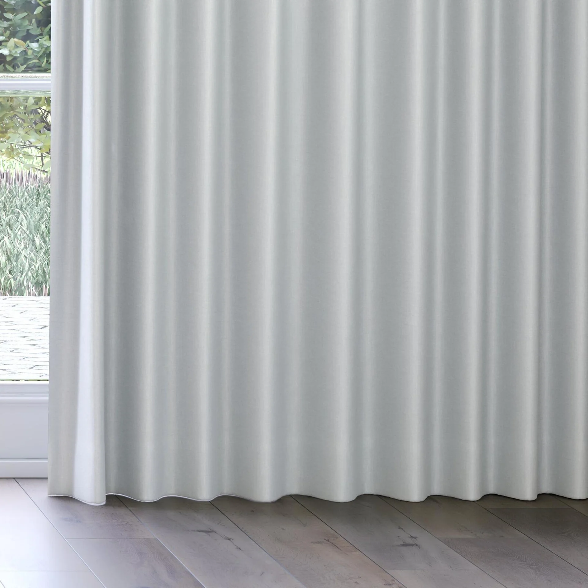 Bottom view of Bavaria Mist, on curtain rail