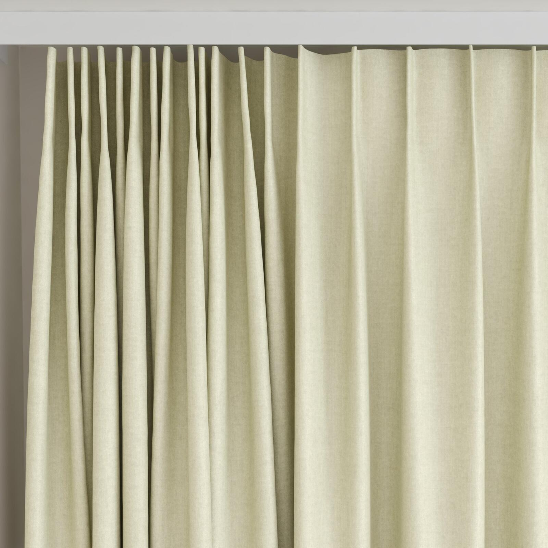 Top view of Cushy Dune, on curtain rail