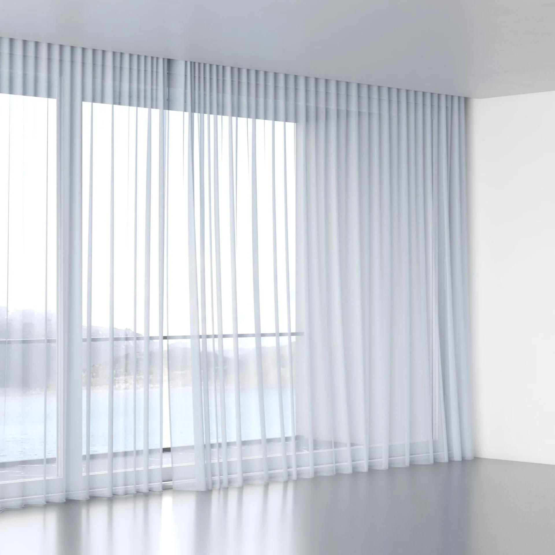 Full view of Zine Sky, wave pleat
