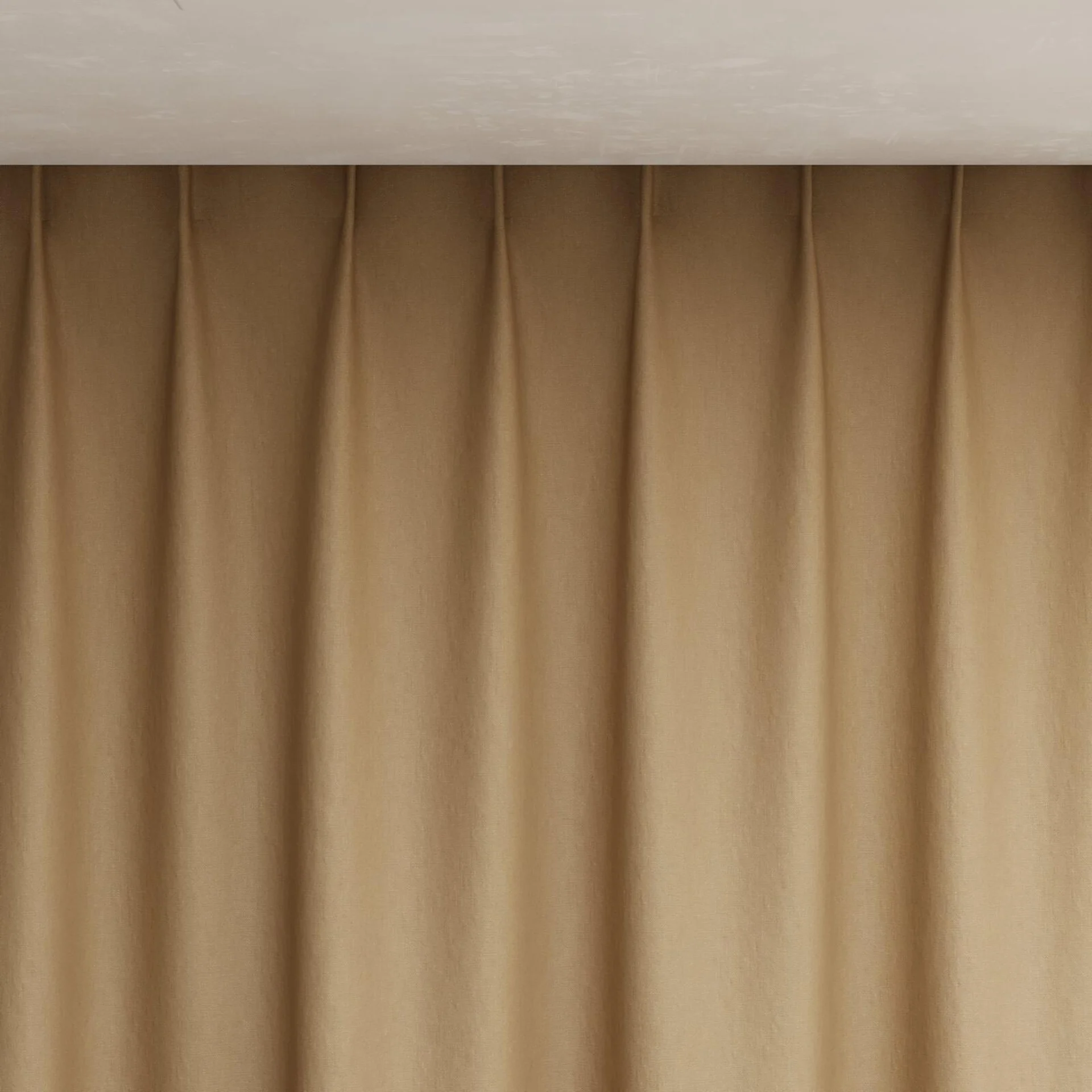 Top view of Eternal Buff, pinch pleat
