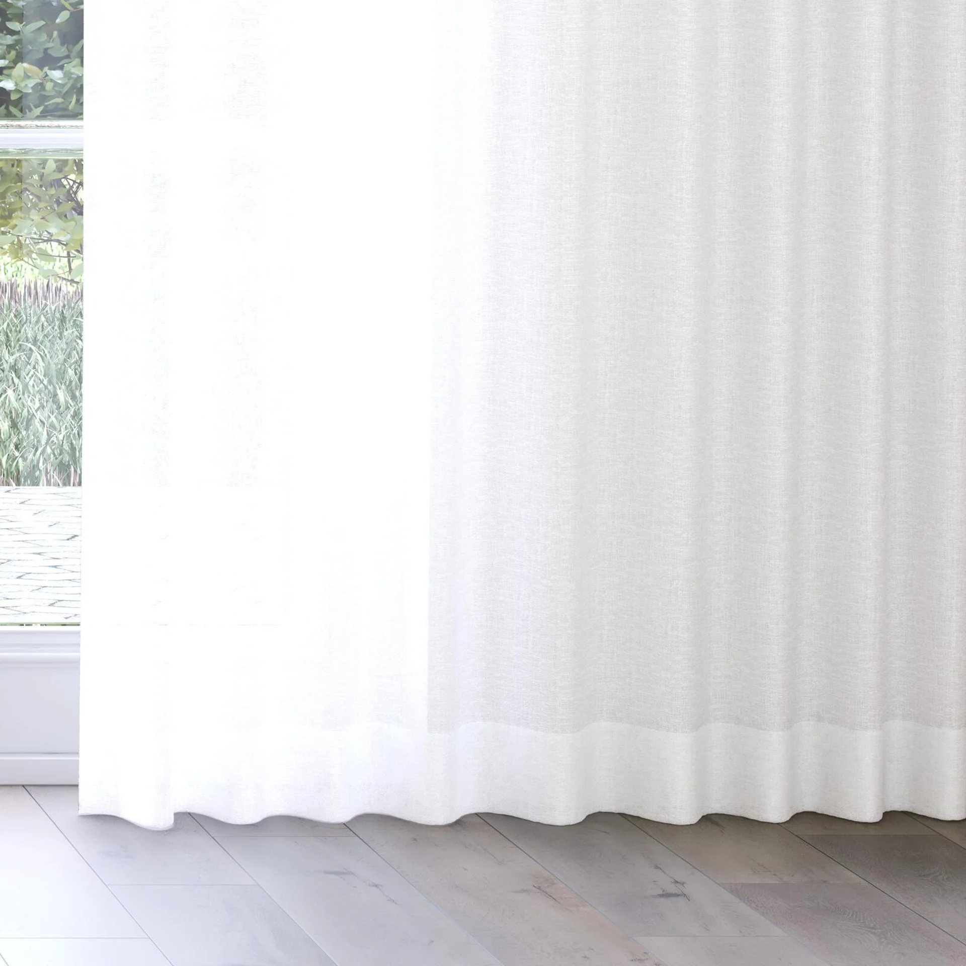 Bottom view of Fabiola Ivory, on curtain rail