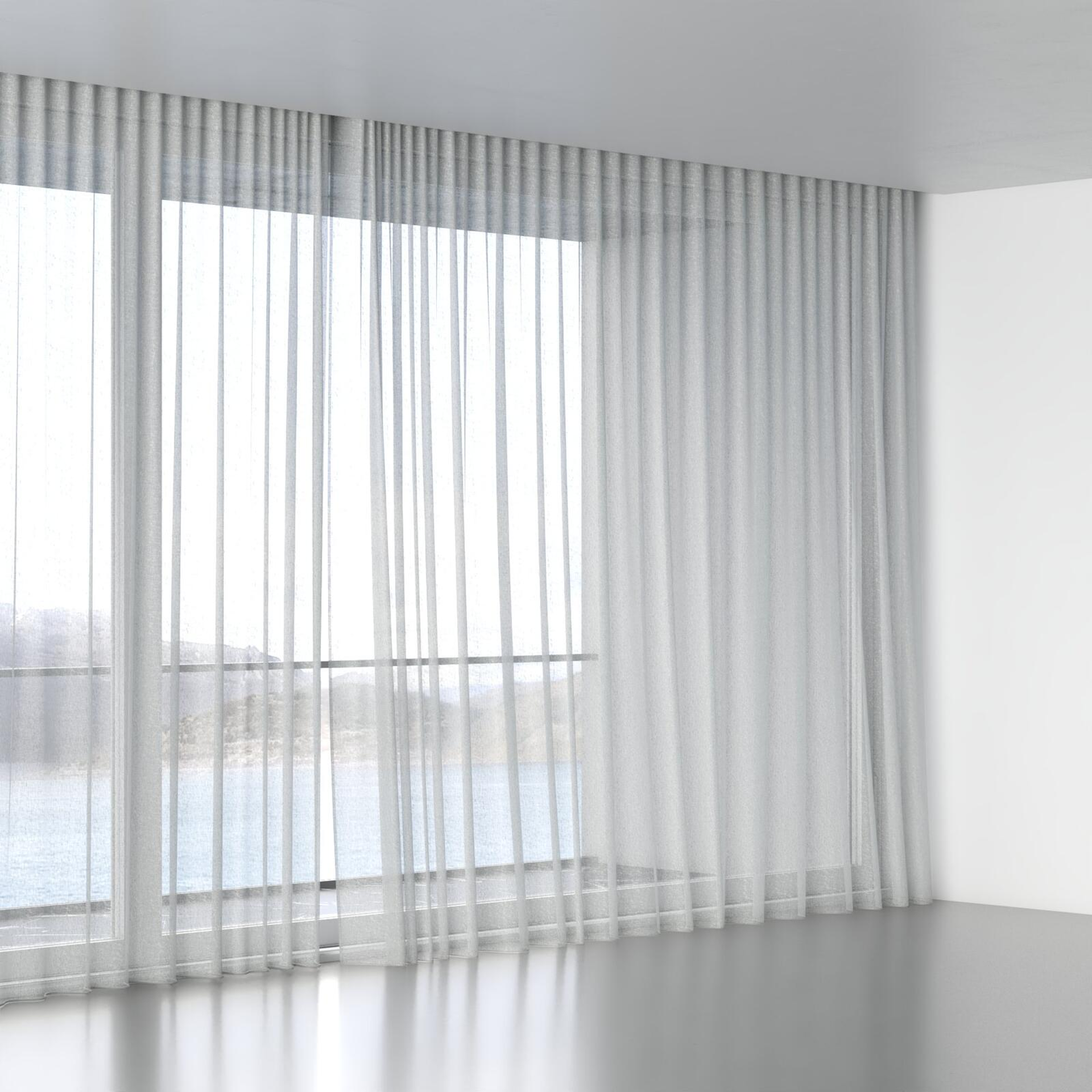 Full view of Lumiere Black Salt, wave pleat