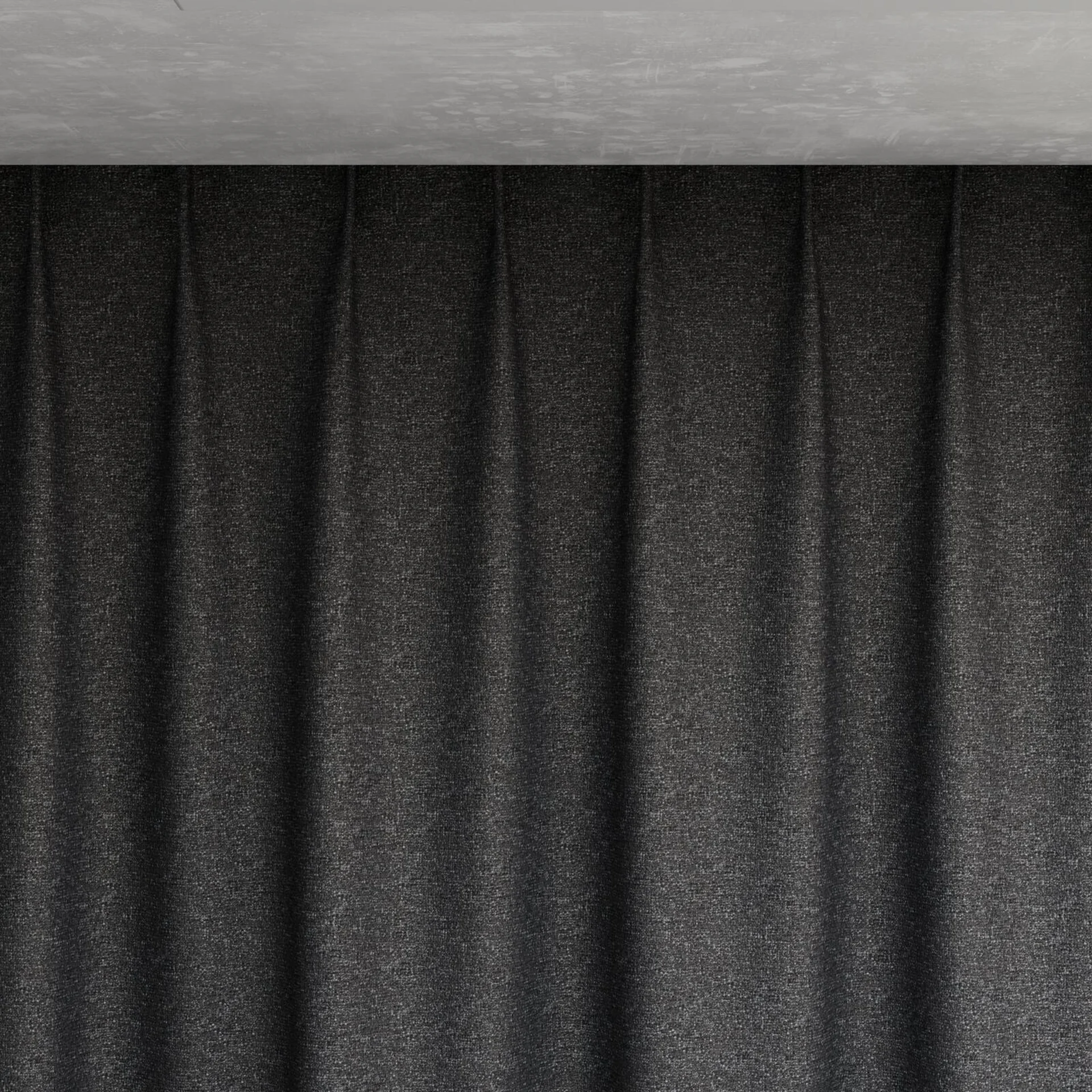 Top view of Bora Bora Charcoal, pinch pleat