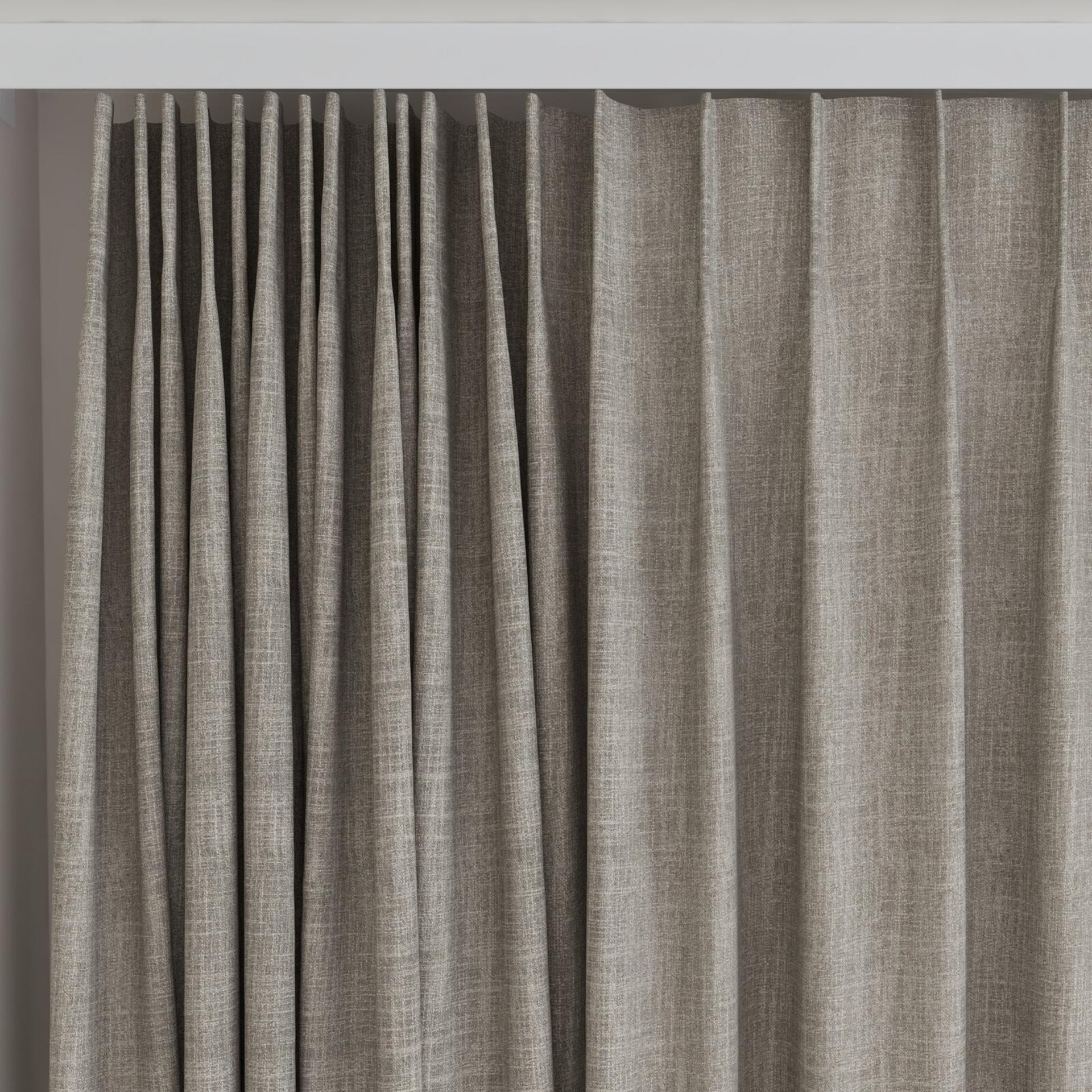 Top view of Motion Hemp, on curtain rail