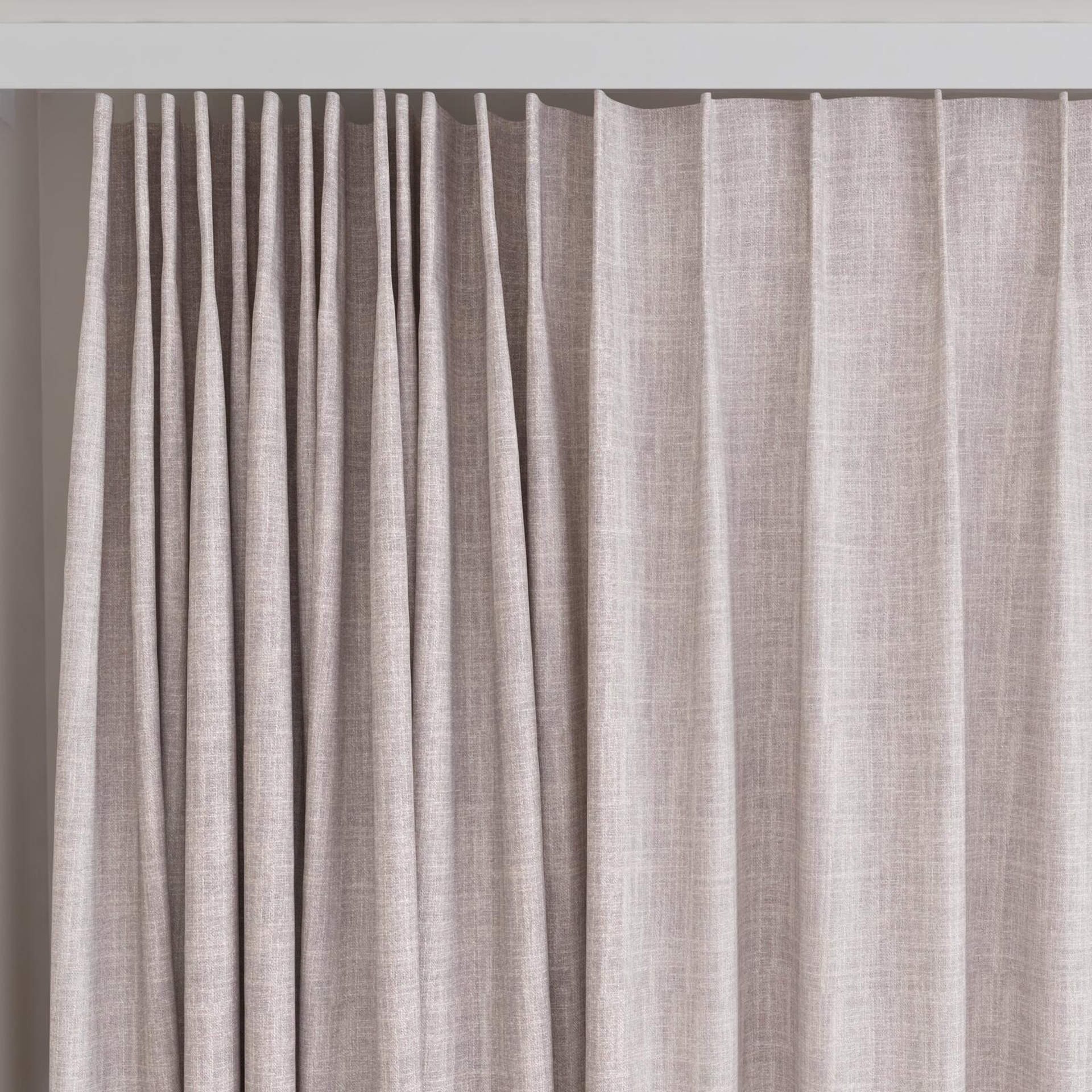 Top view of Motion Petal, on curtain rail