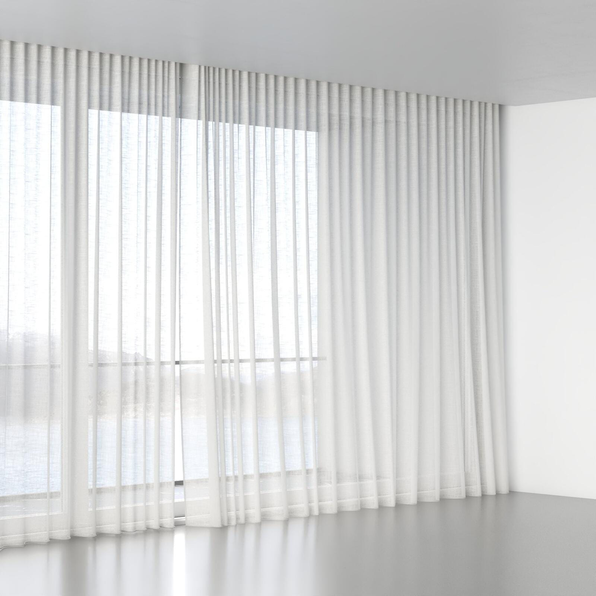 Full view of Savina Snow, wave pleat