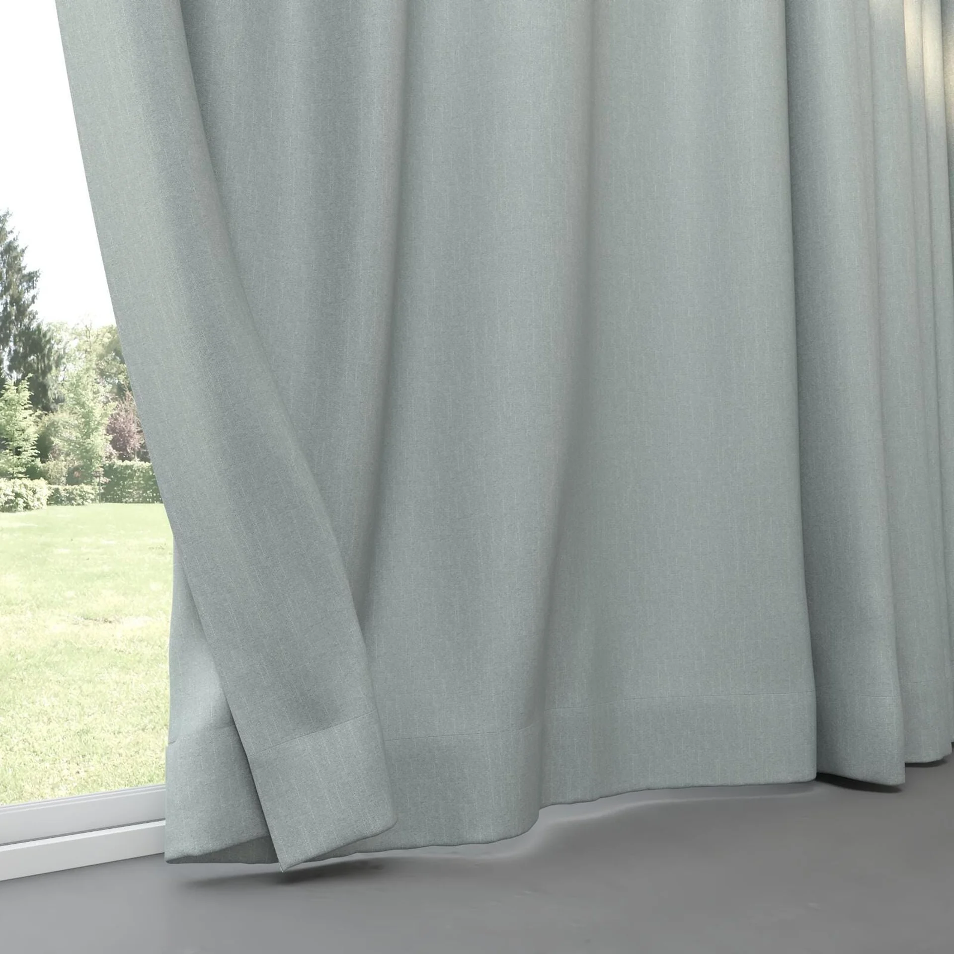 Bottom view of Excel Mineral, pinch pleat