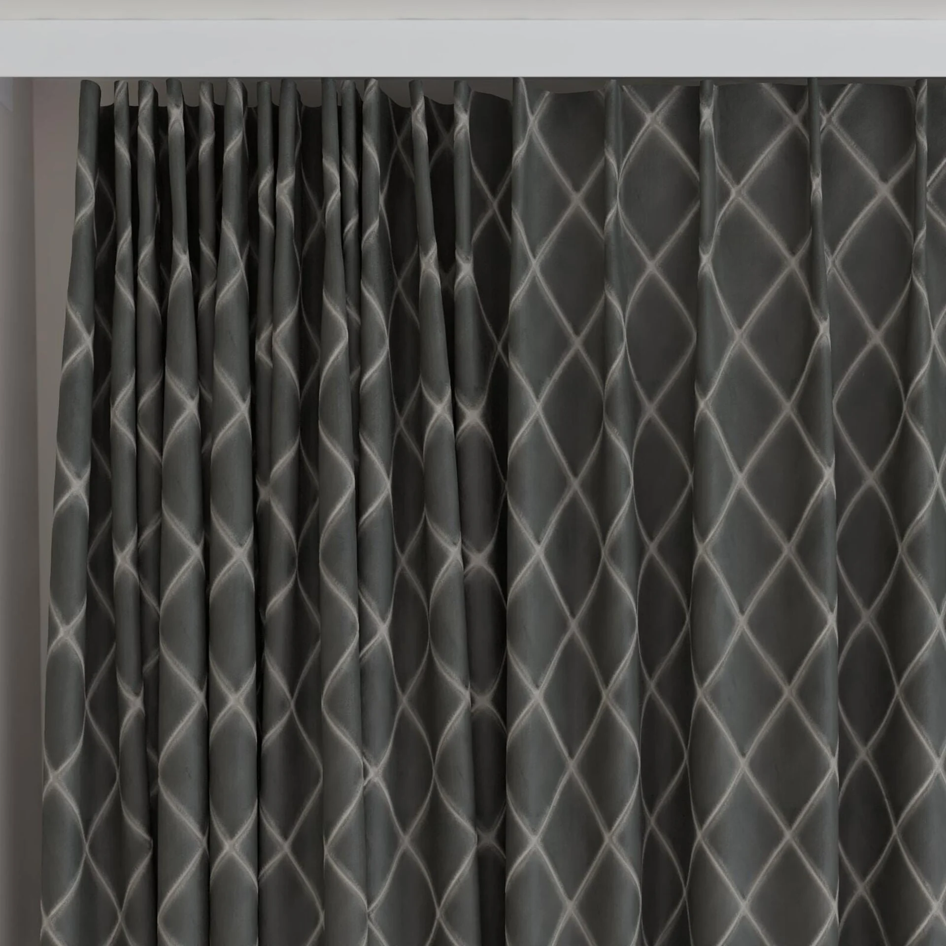 Top view of Pantheon Pinecone, on curtain rail