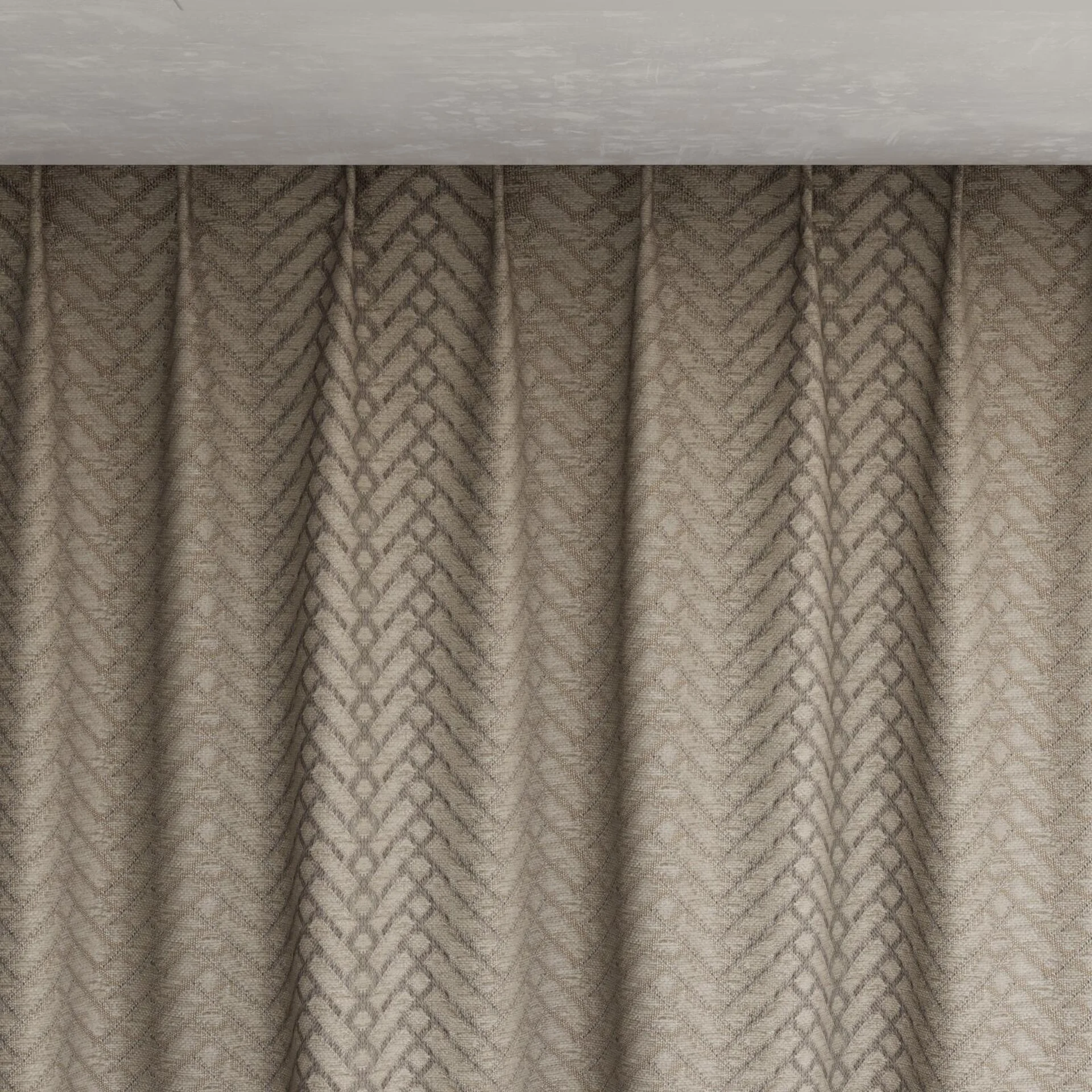 Top view of Laneway Chinchilla, pinch pleat