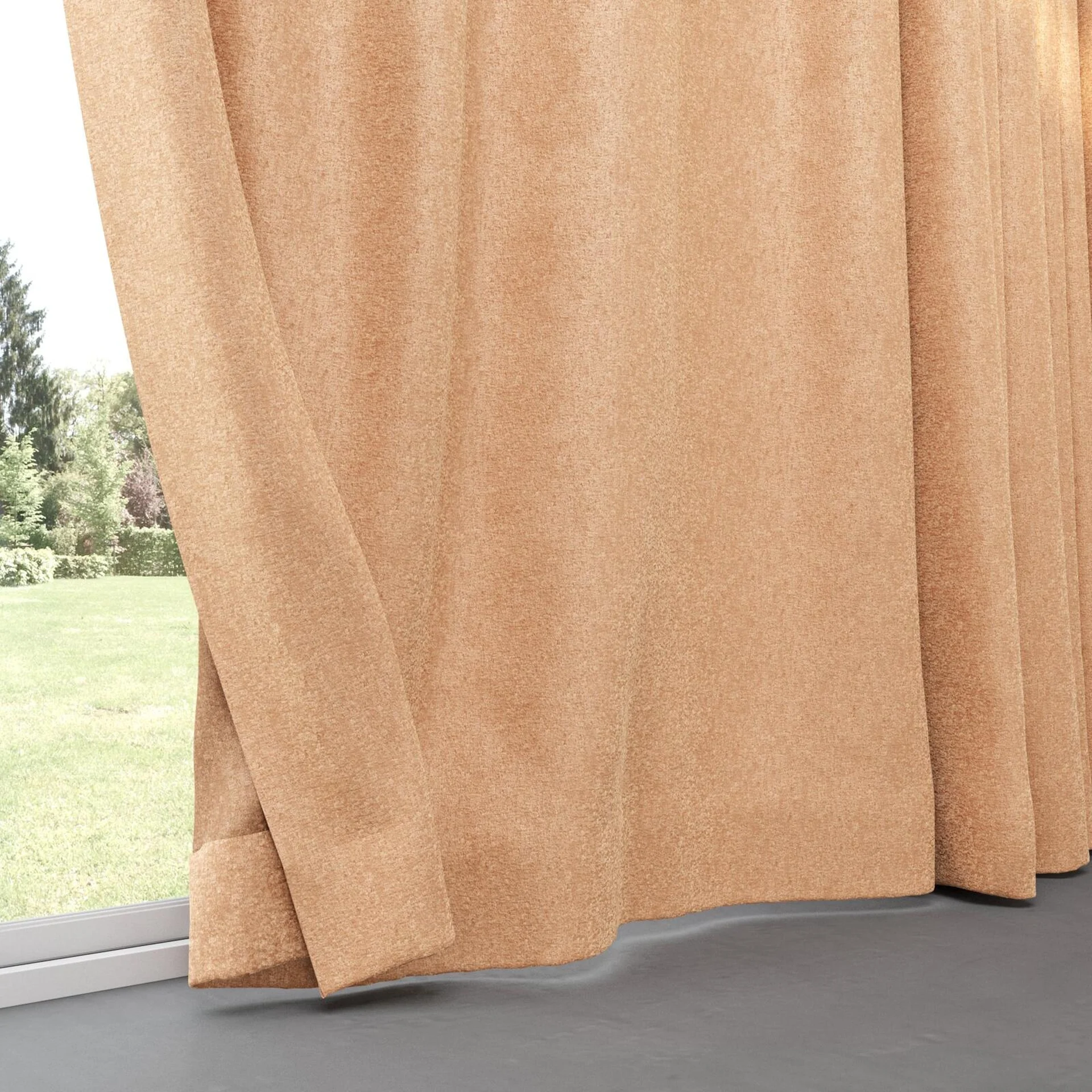 Bottom view of Brigadier Melon, pinch pleat