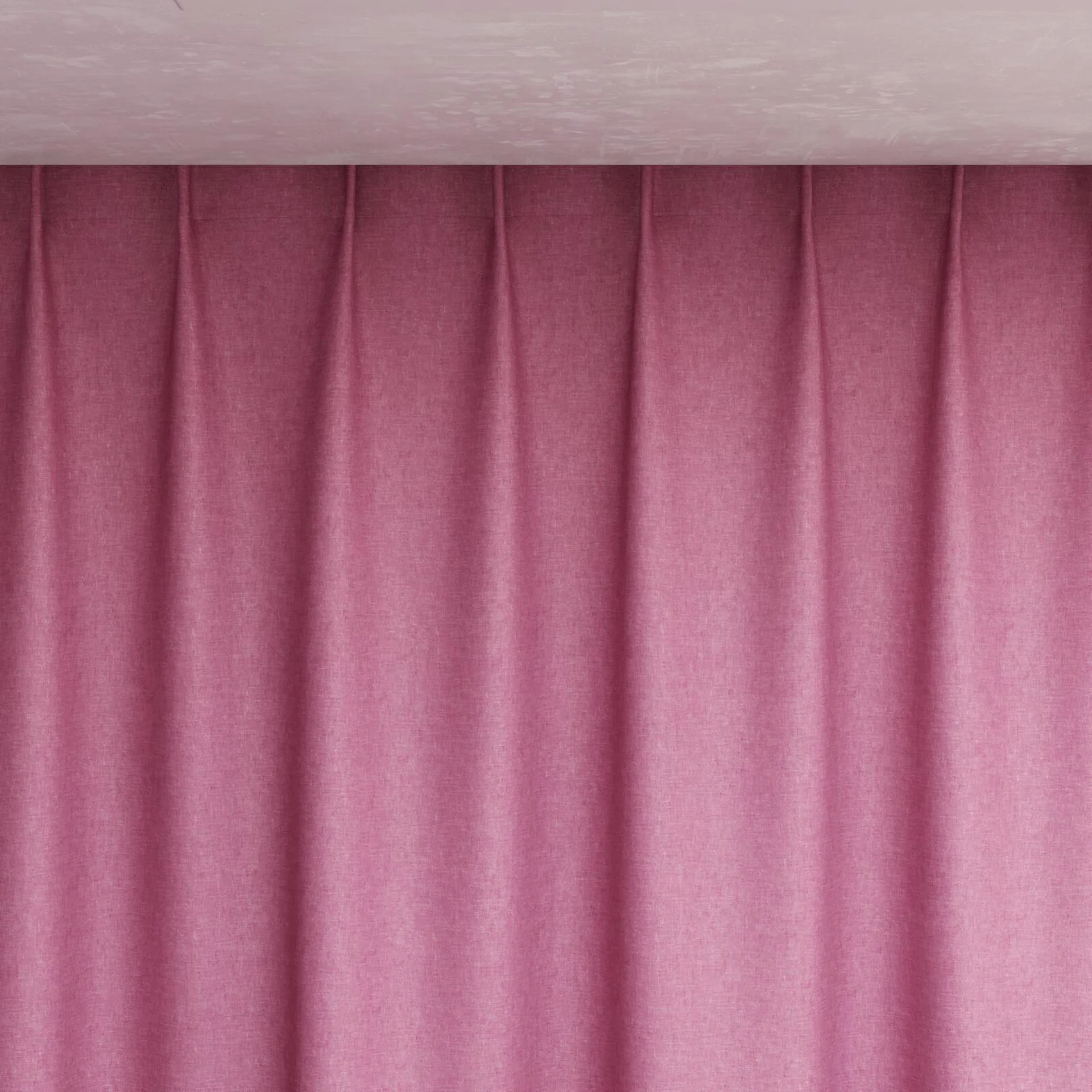 Top view of Hometown Fuchsia, pinch pleat
