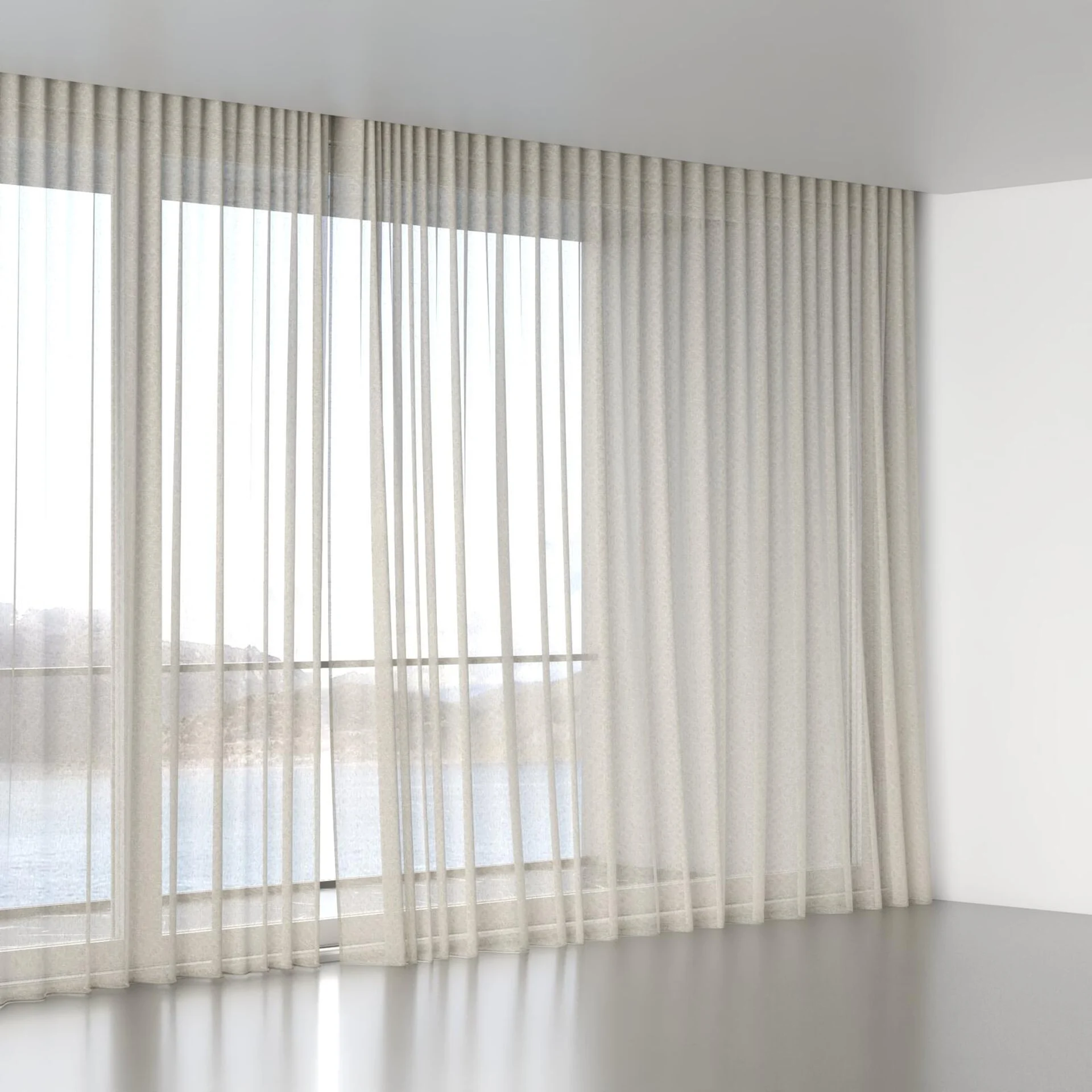 Full view of Lilian Raffia, wave pleat