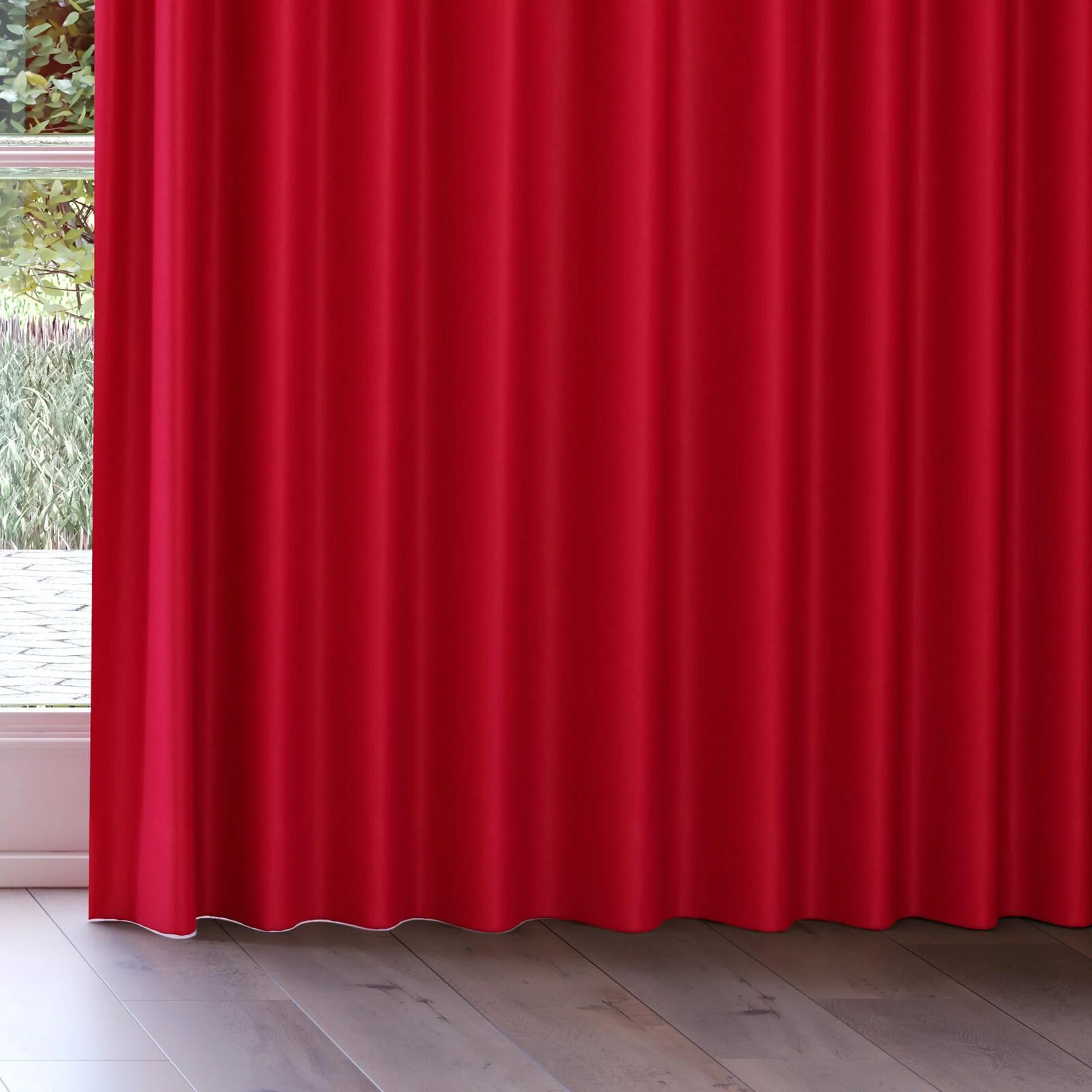 Bottom view of Woolly/Woolen Cardinal, on curtain rail