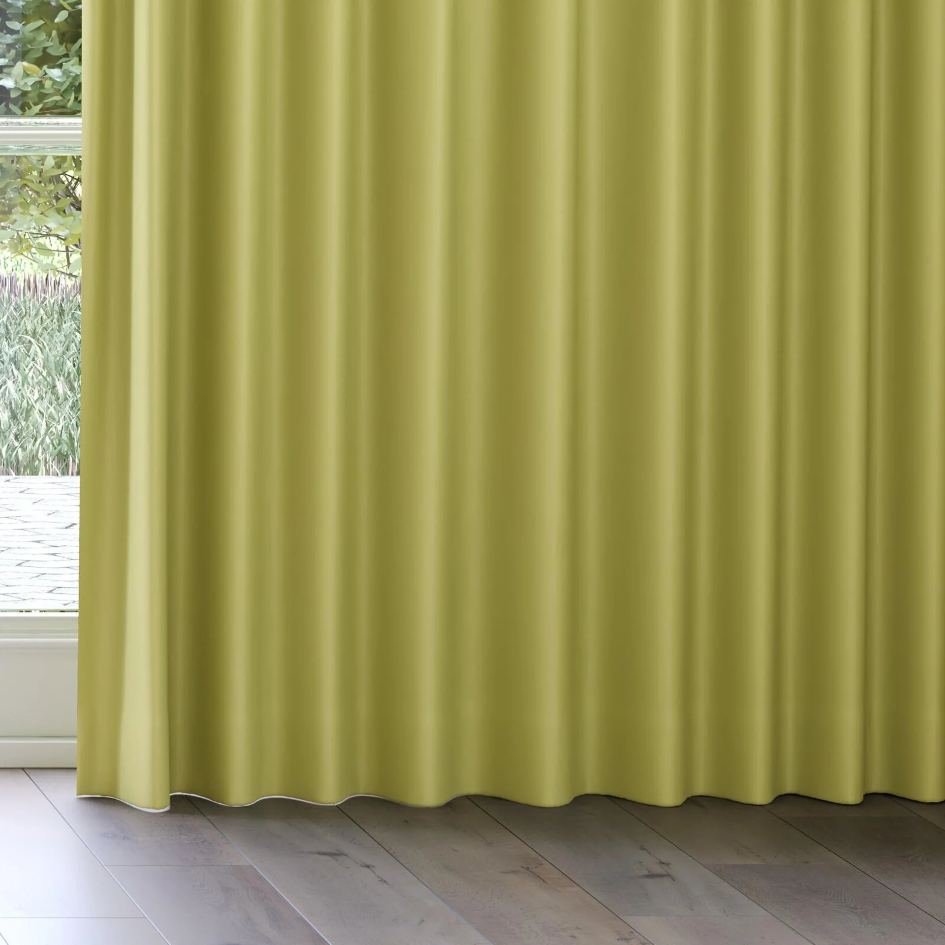Bottom view of Ultra Dim Oasis, on curtain rail