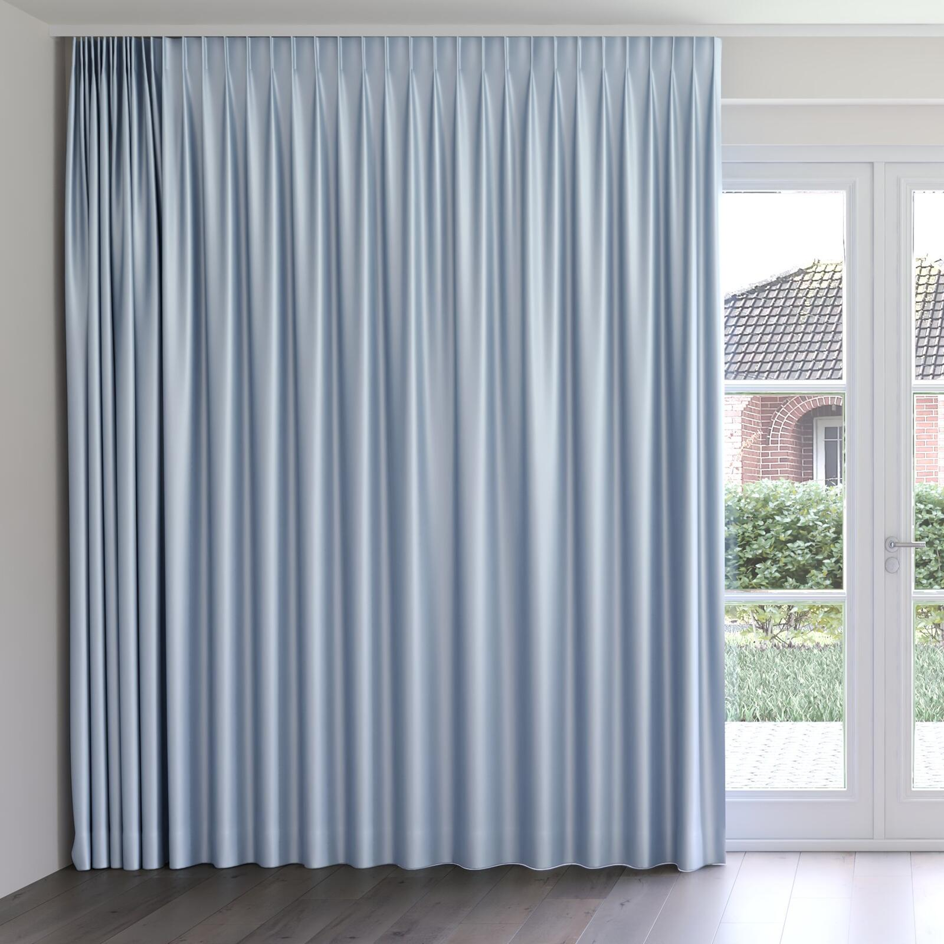 Front view of Moonbeam Cloud, on curtain rail