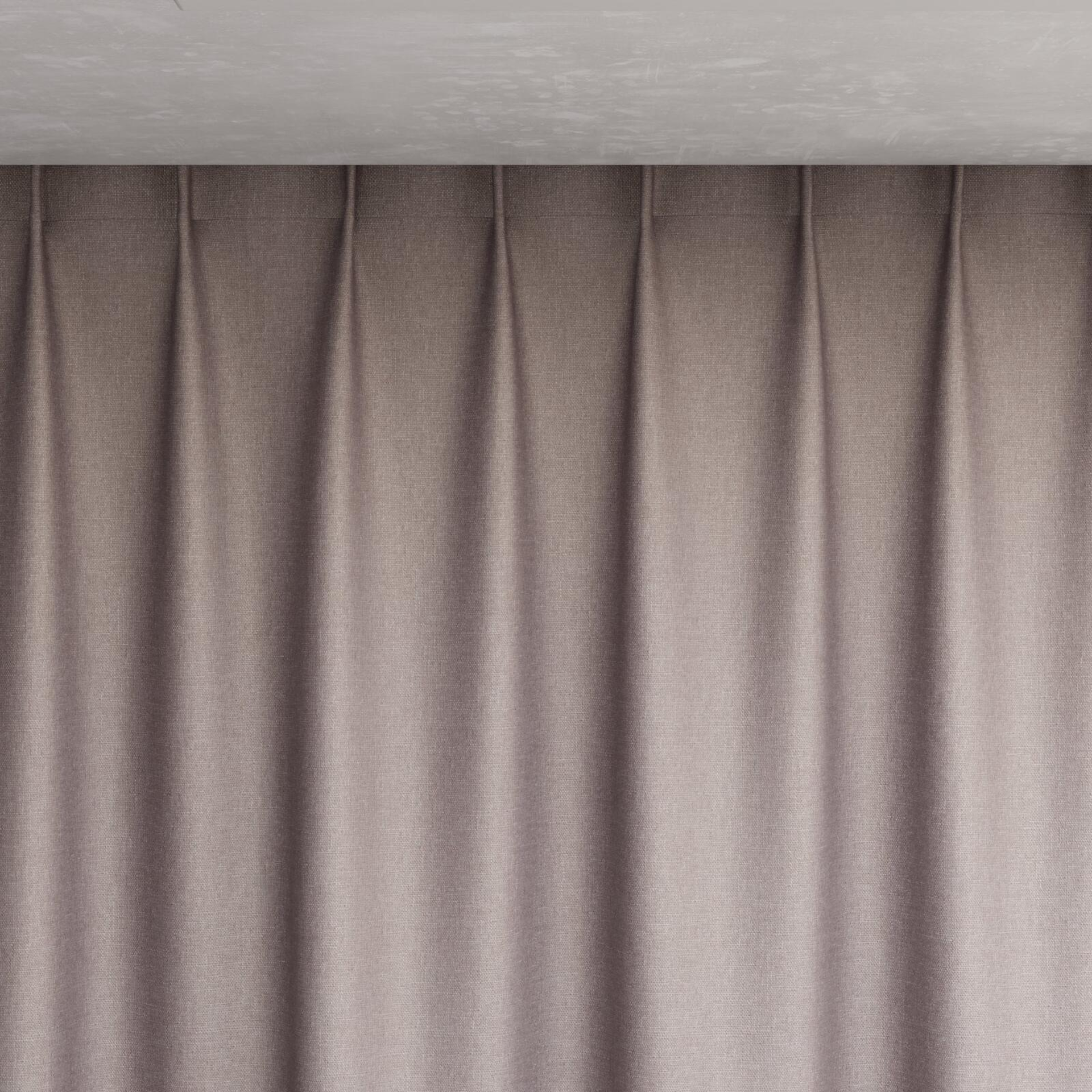 Top view of Tonga Pewter, pinch pleat