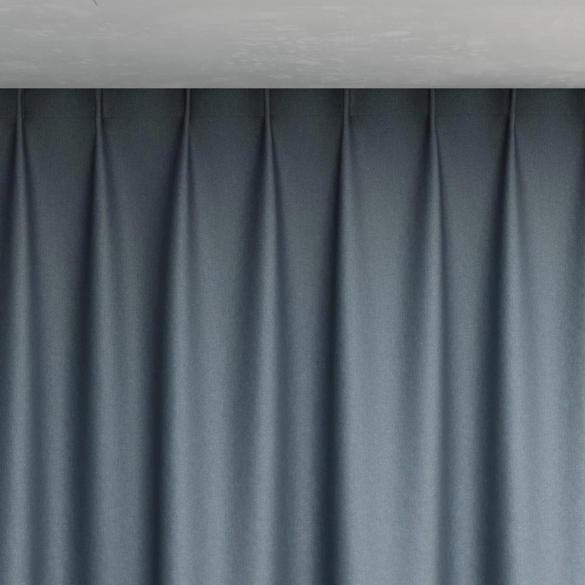 Top view of Infinite Chambray, pinch pleat
