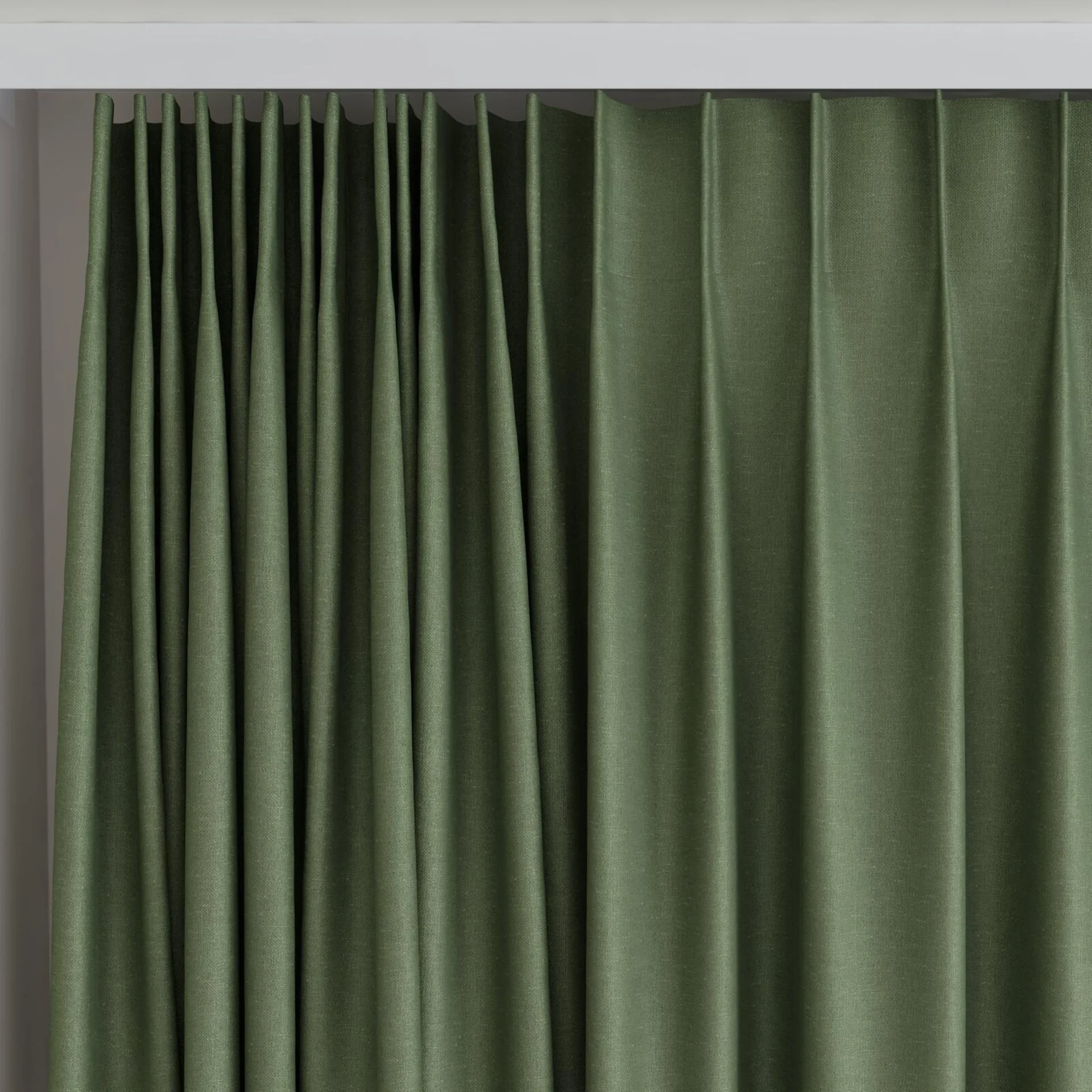 Top view of Kanvas Grass, on curtain rail
