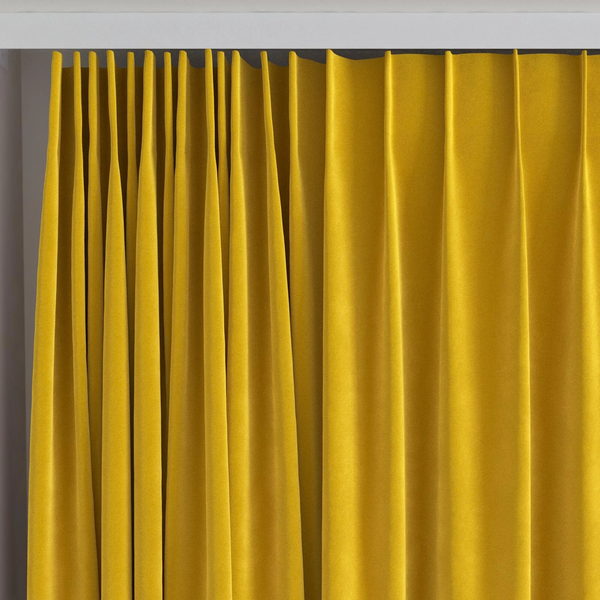 Top view of Verbier Amber, on curtain rail