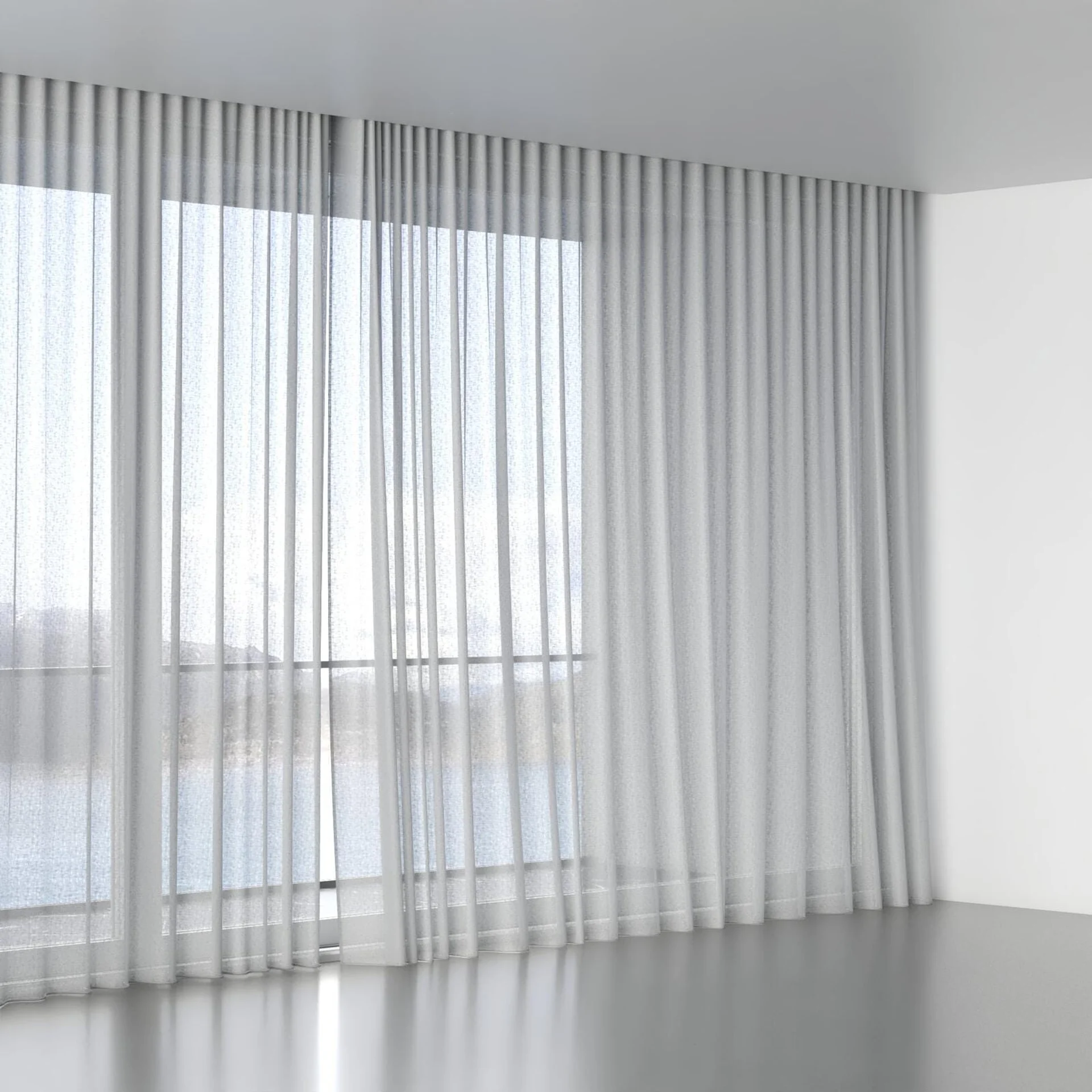 Full view of Kanso Stonewash Stone, wave pleat