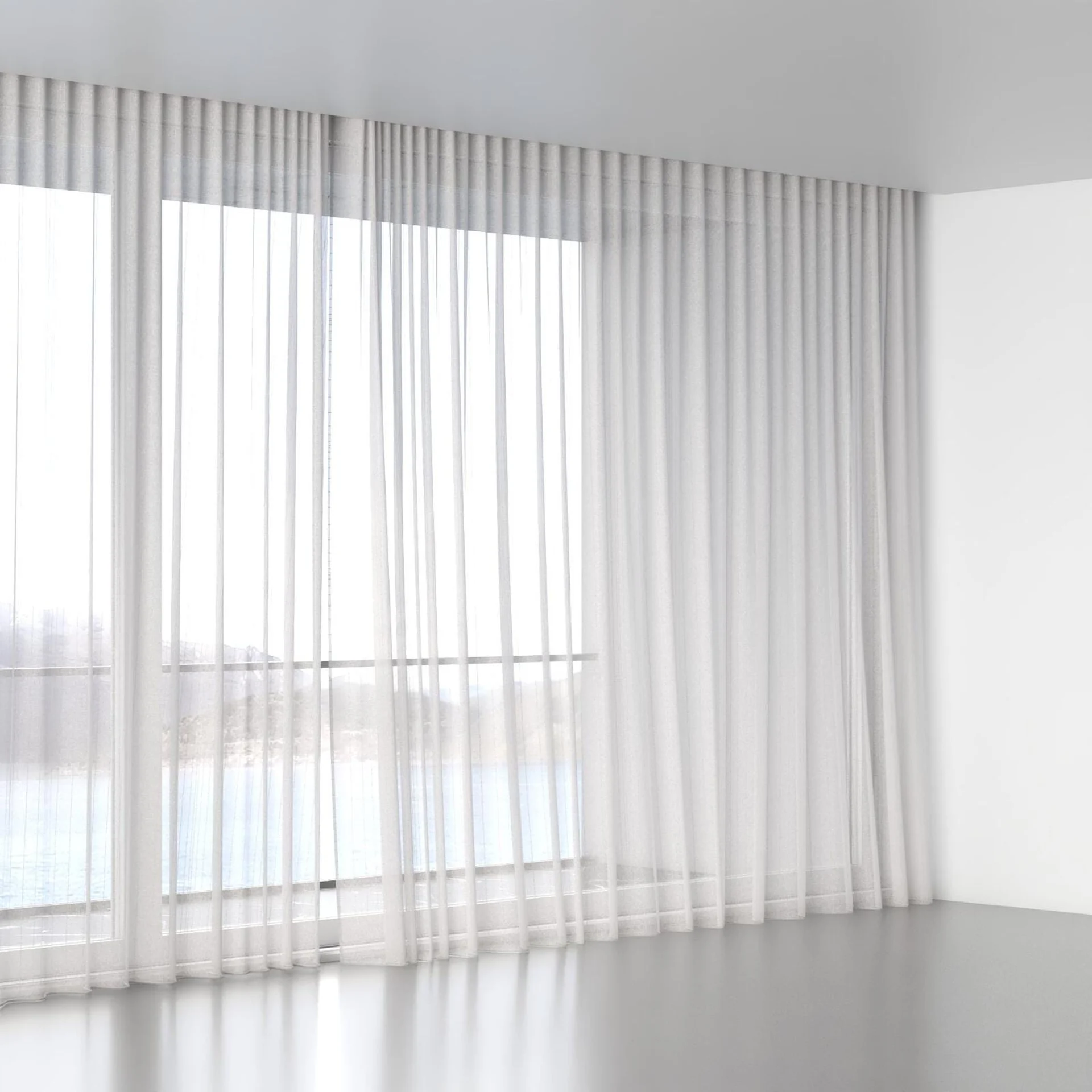 Full view of Mira Petal, wave pleat