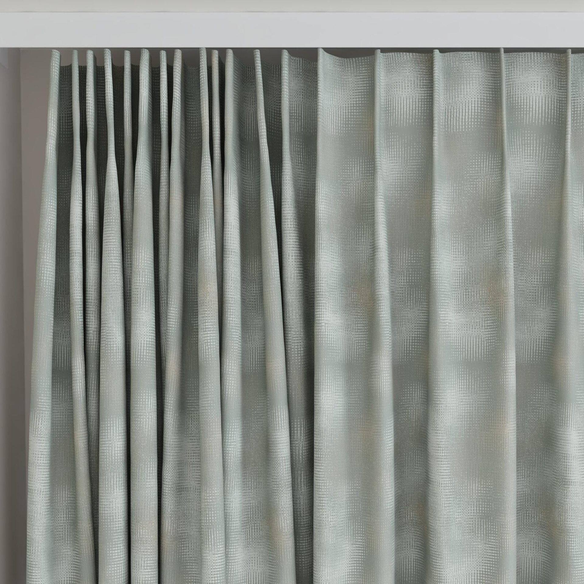Top view of Juniper Mineral, on curtain rail