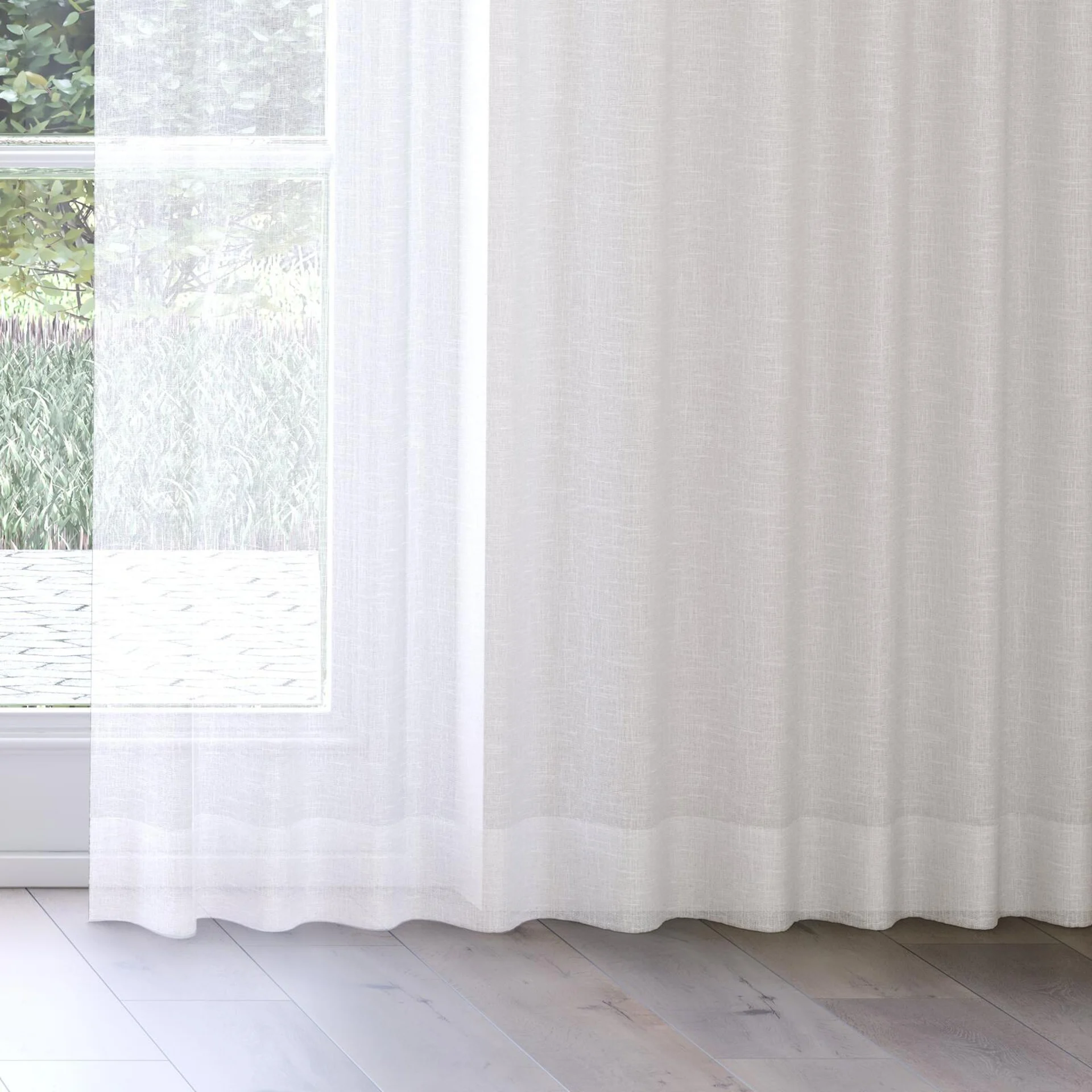 Bottom view of Drift Lunar, on curtain rail