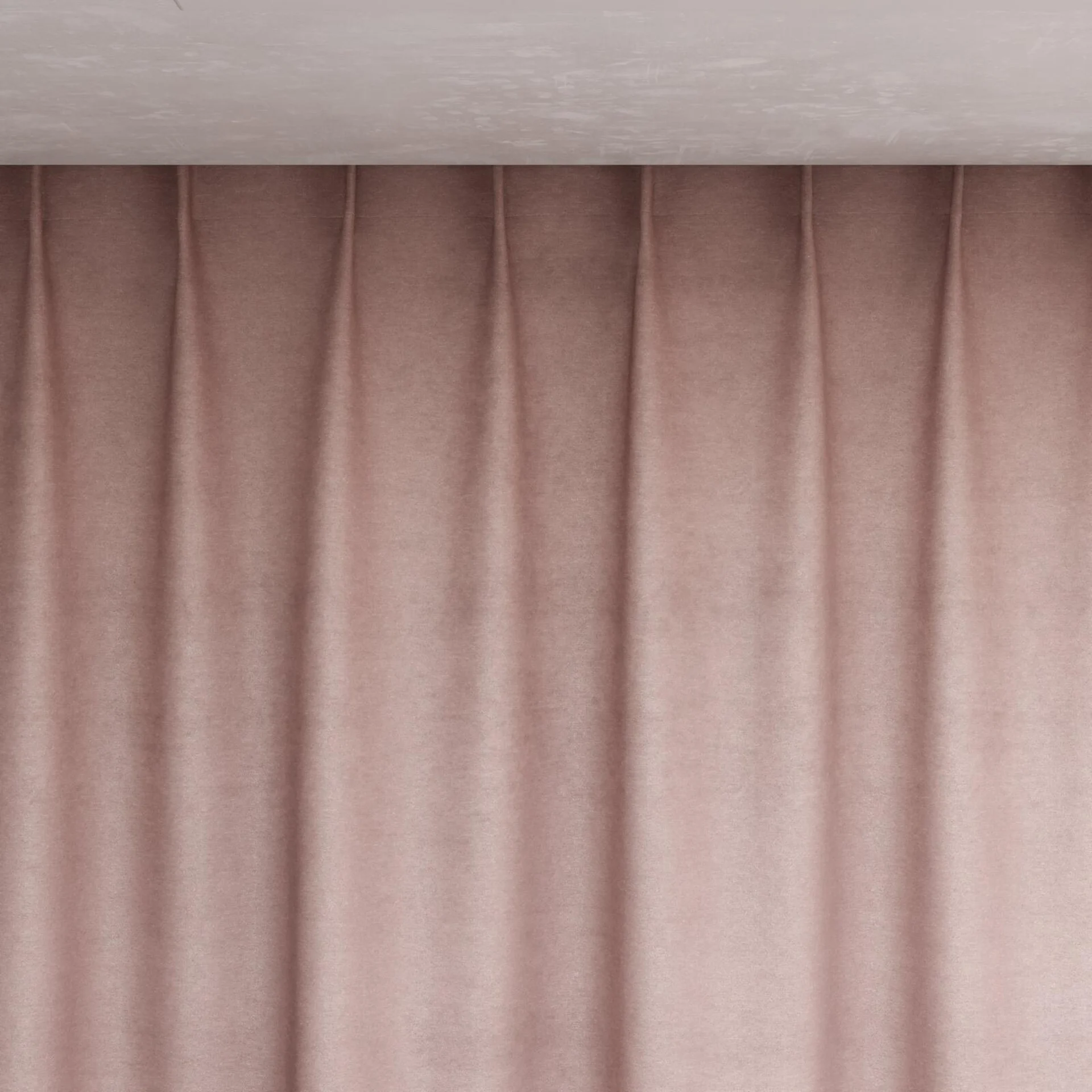 Top view of Baron Petal, pinch pleat