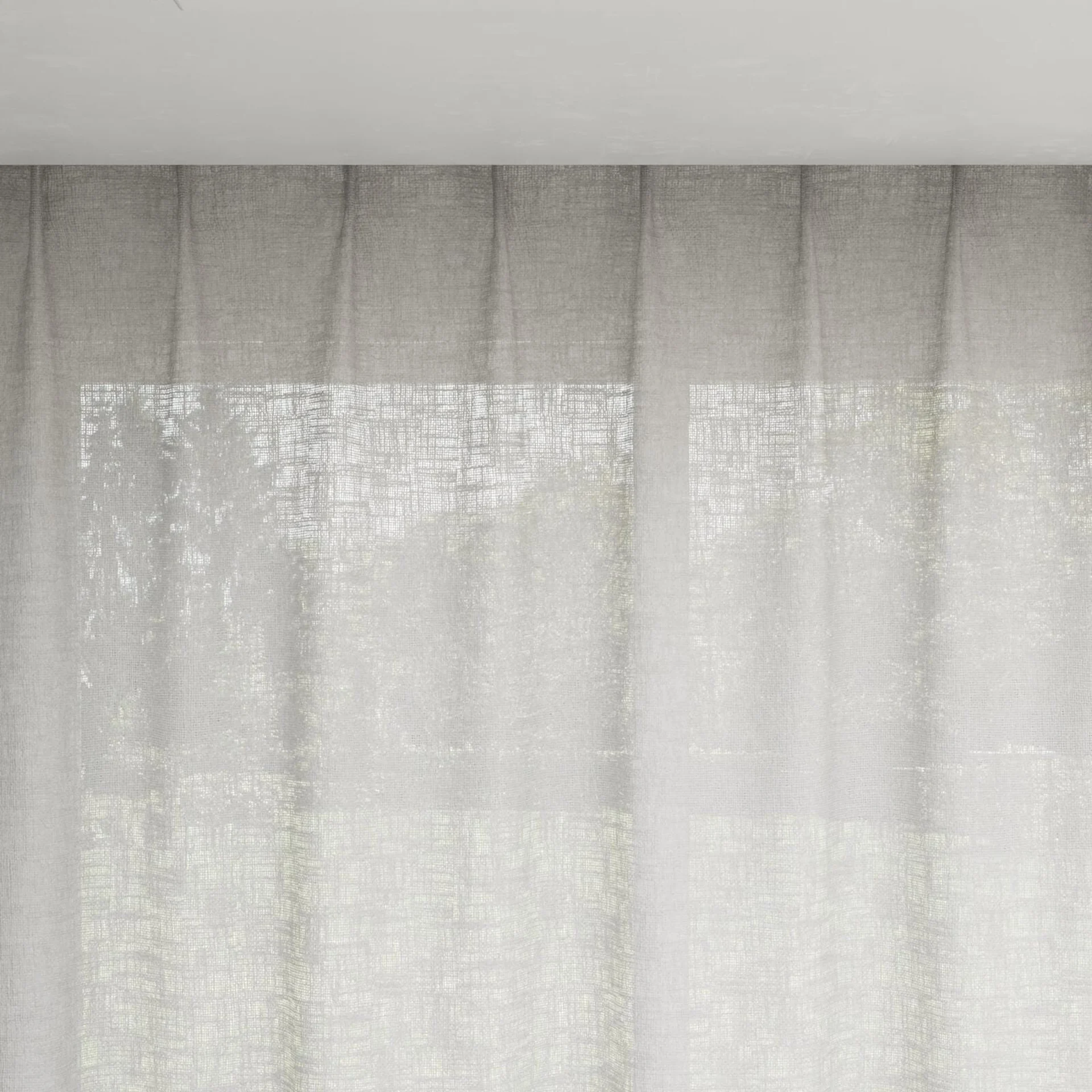 Top view of Adobe Silver, pinch pleat