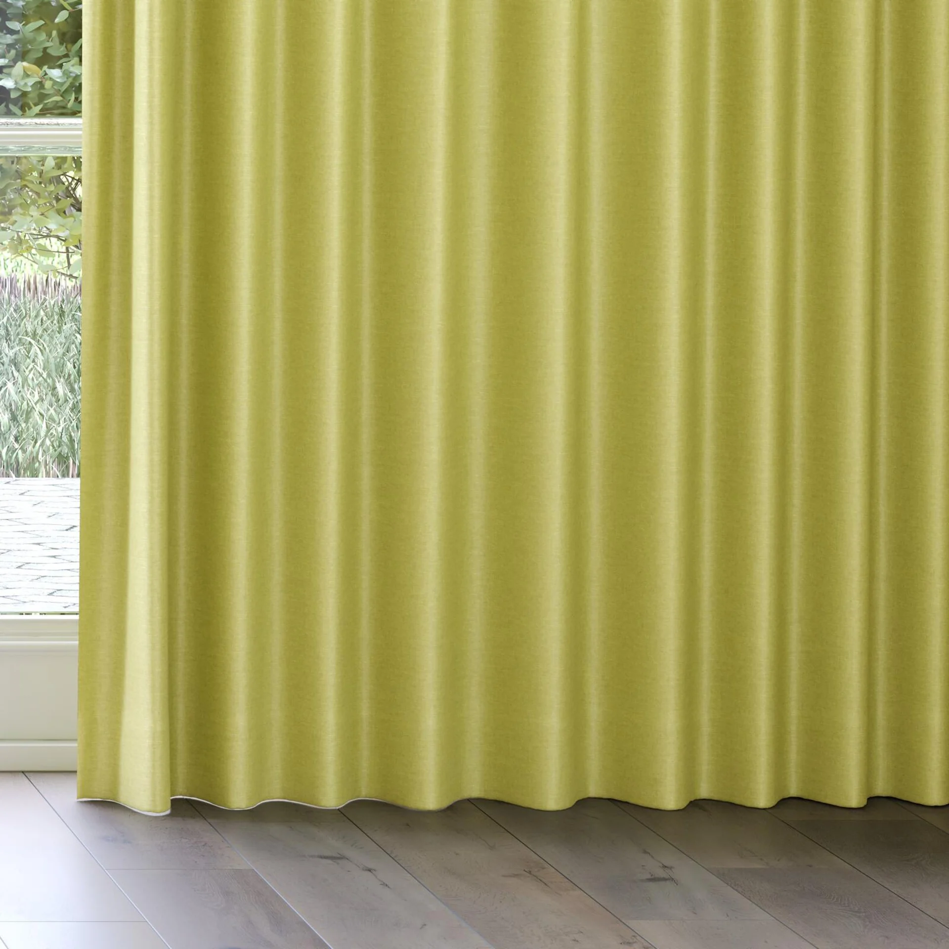 Bottom view of Provence Apple, on curtain rail