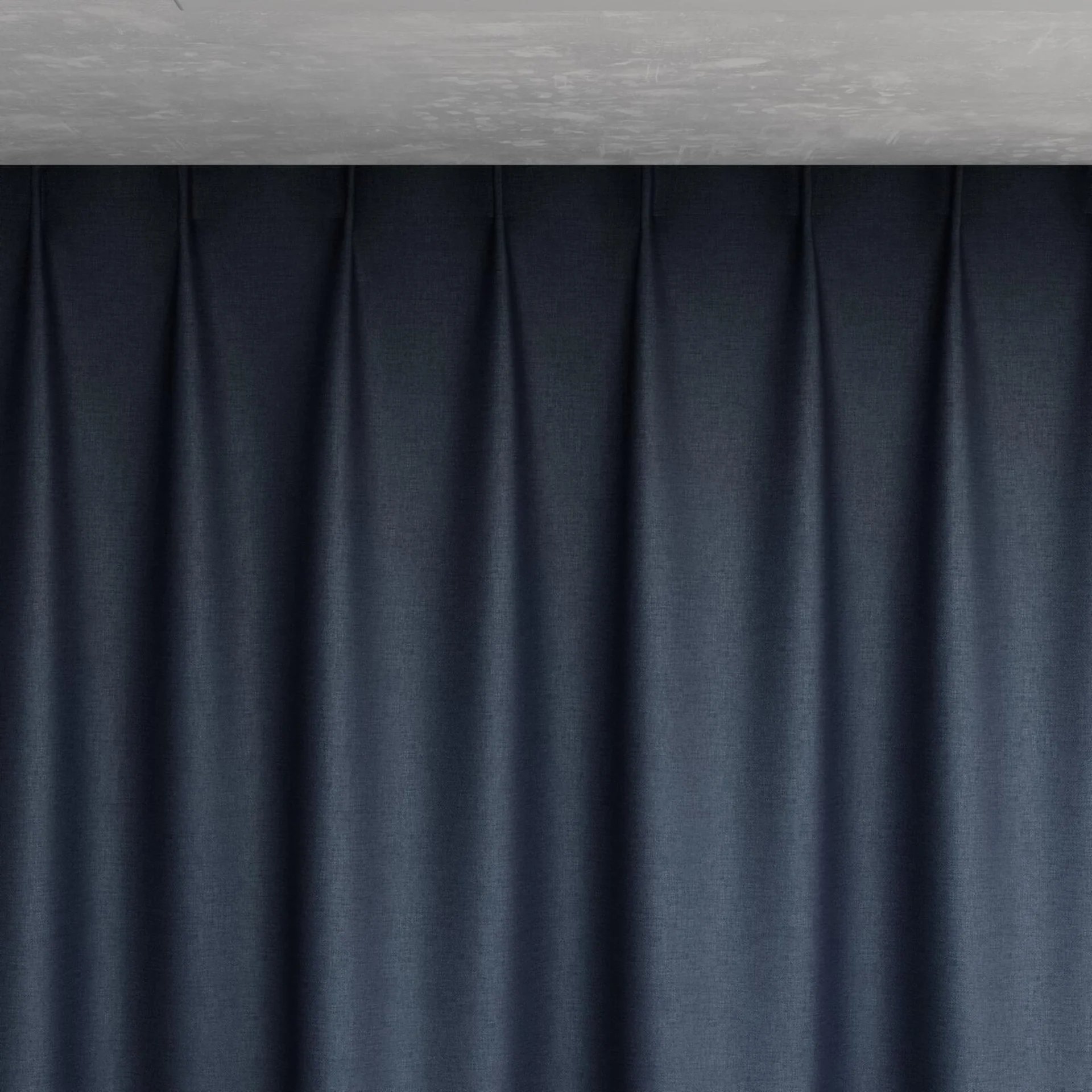 Top view of Eclipse Blackout Midnight, pinch pleat