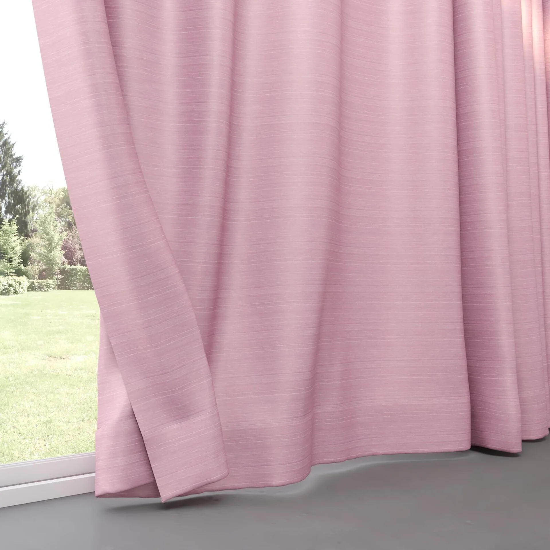 Bottom view of Silky Rose, pinch pleat