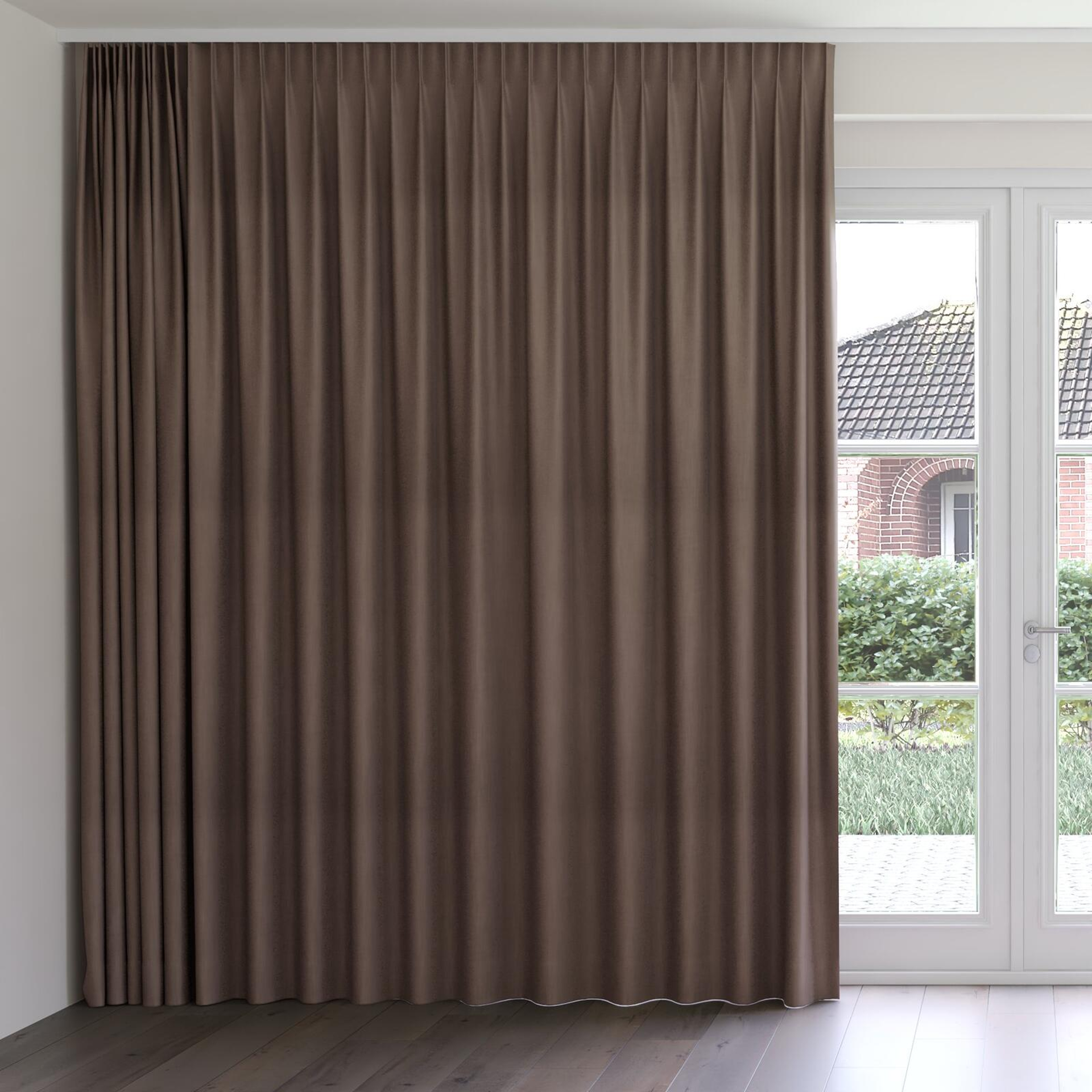Front view of Lexicon Bison, on curtain rail