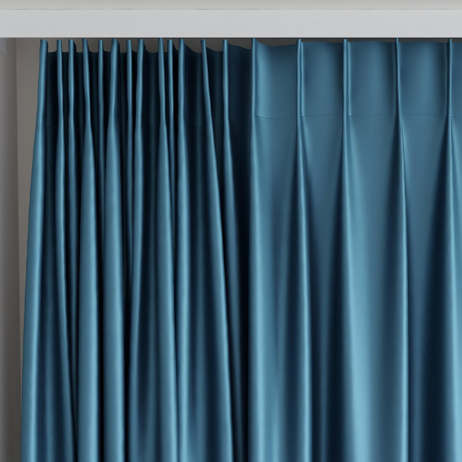 Top view of Moonbeam Ocean, on curtain rail