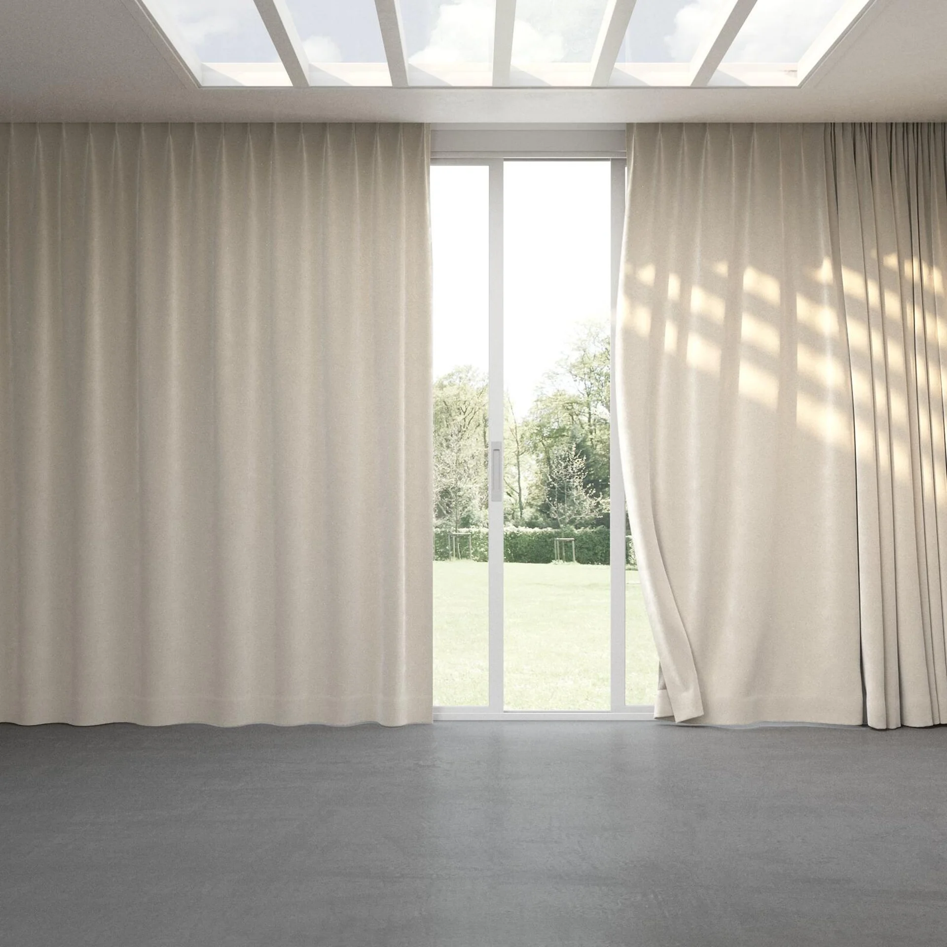Full view of Verbier Marshmallow, pinch pleat