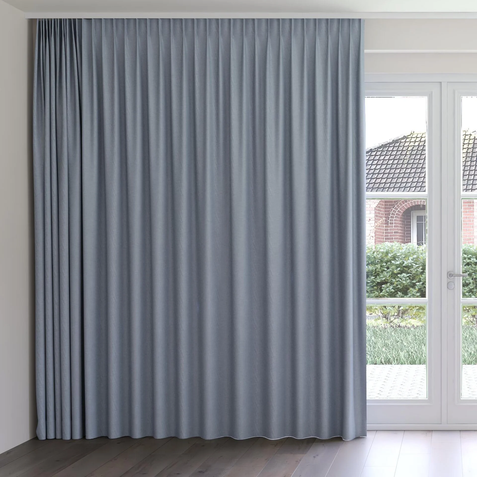 Front view of Casual River, on curtain rail