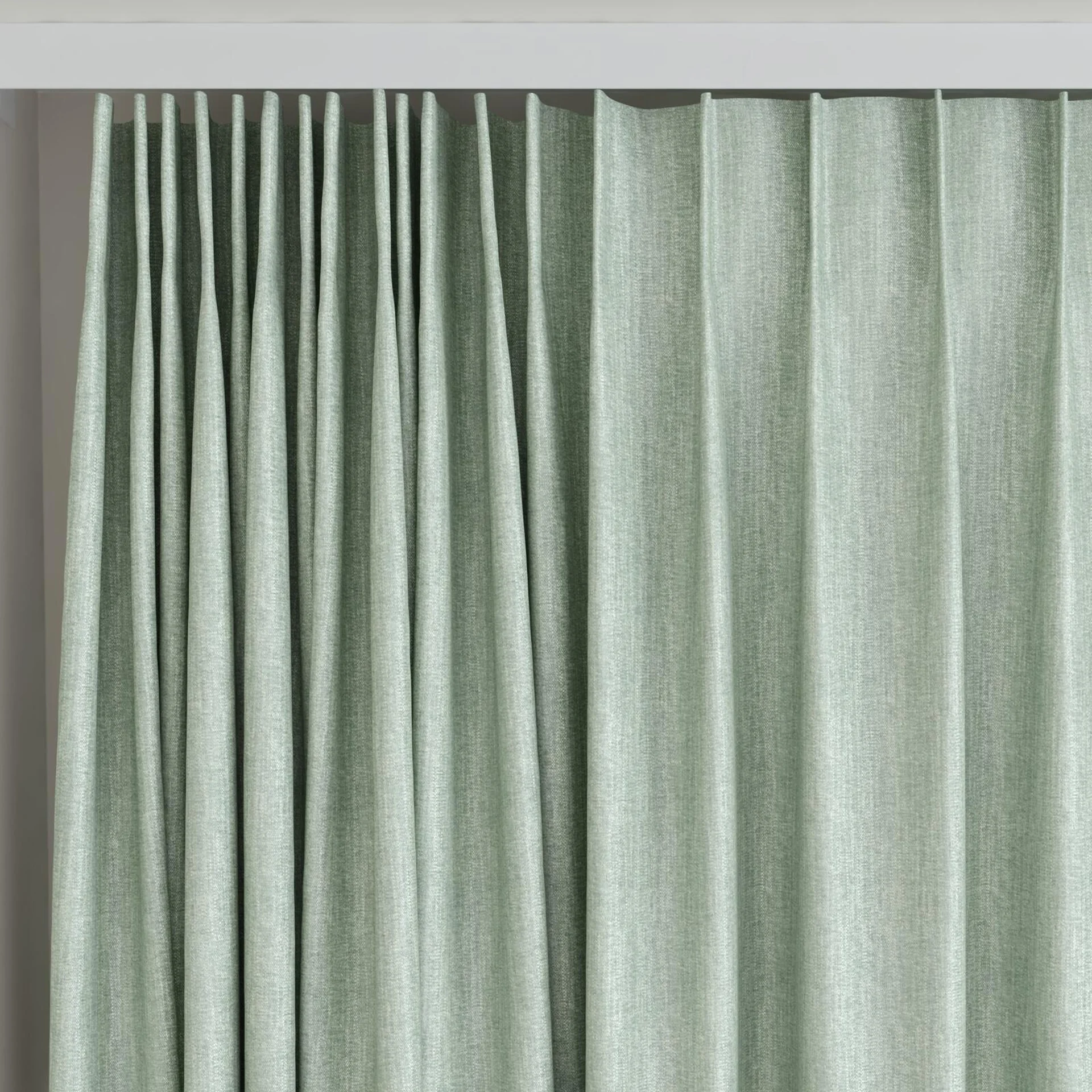 Top view of Trezor Lime, on curtain rail