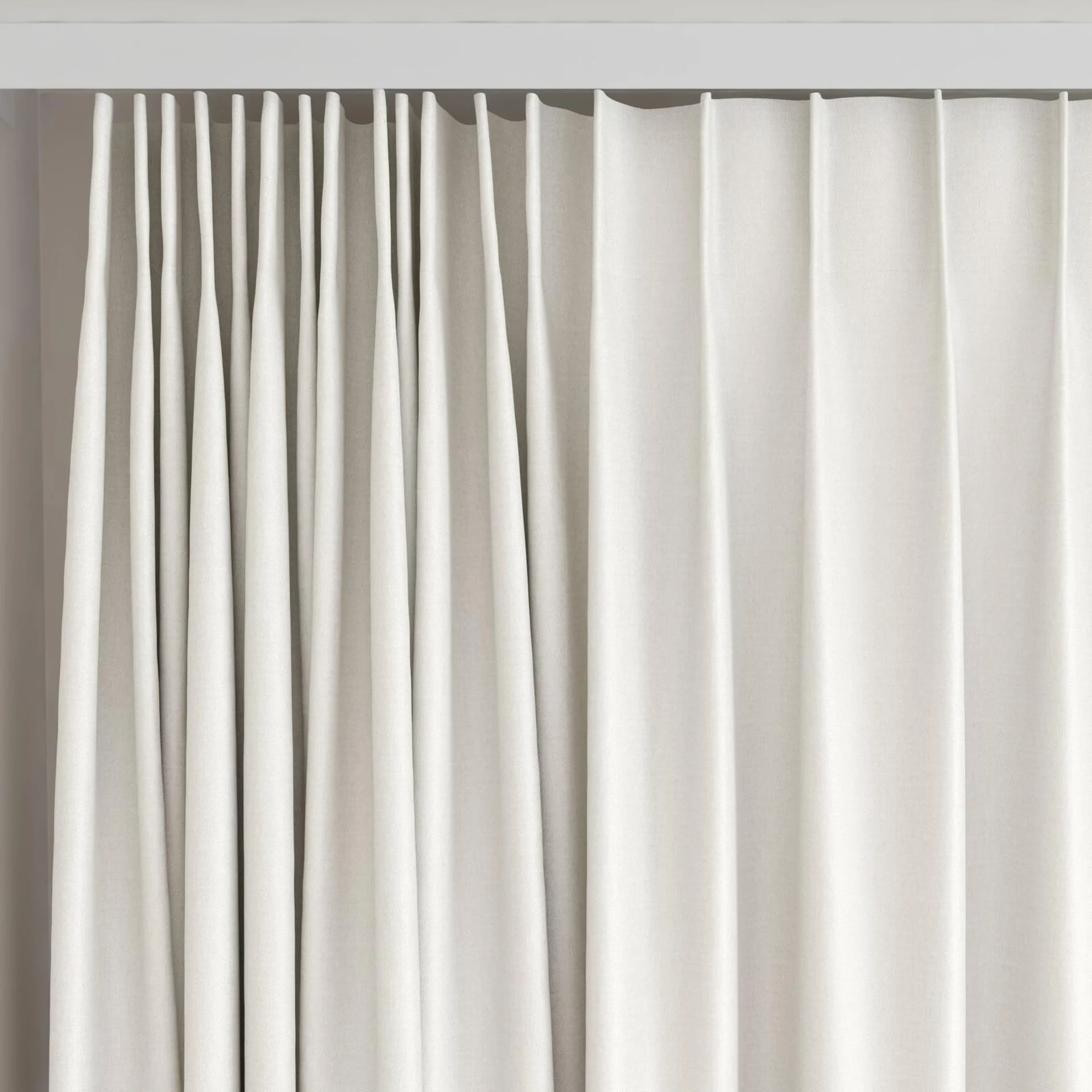Top view of Urban Shell, on curtain rail