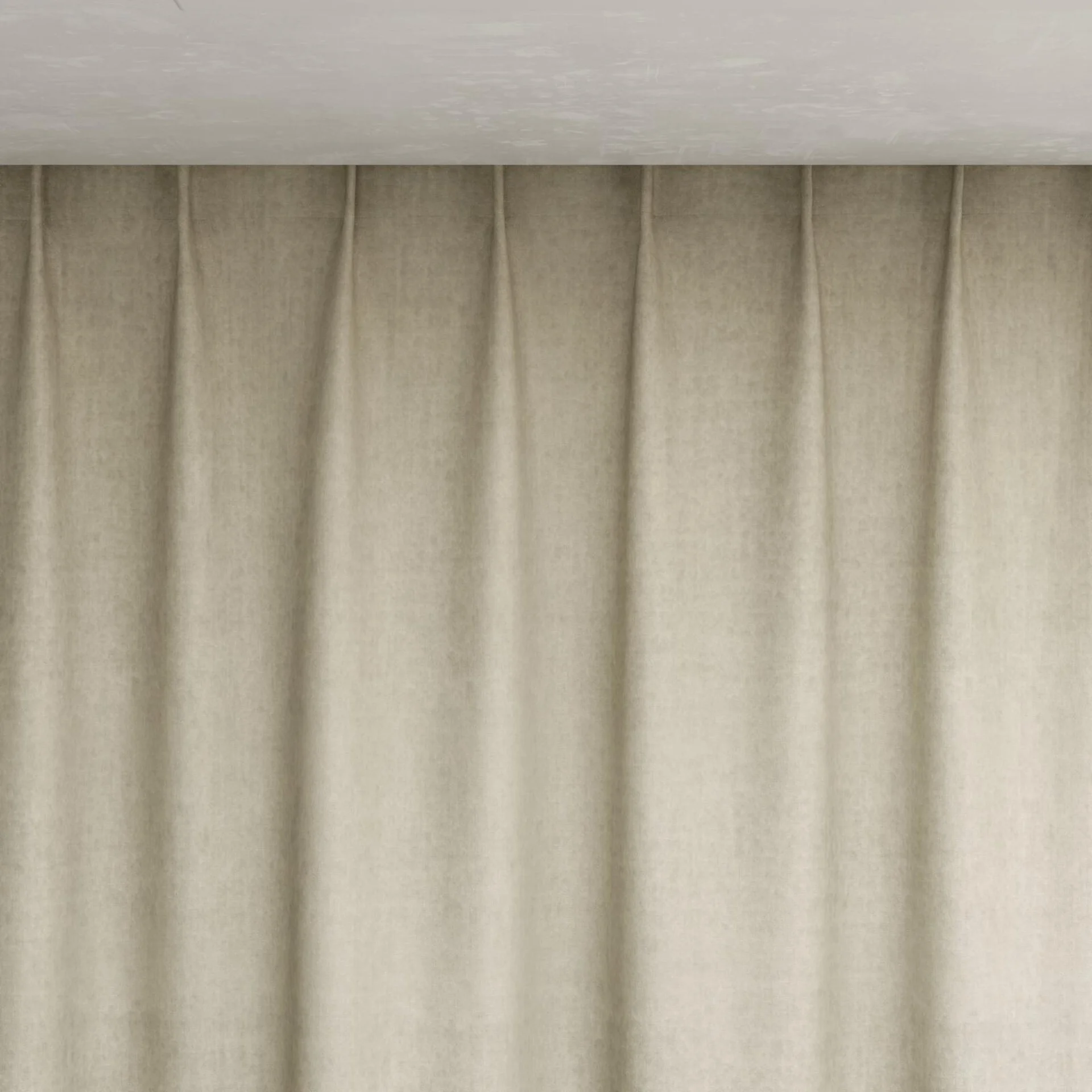 Top view of Monterey Angora, pinch pleat