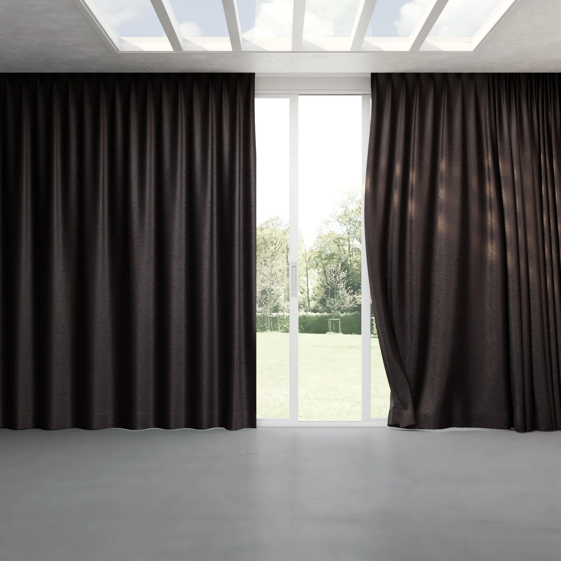 Full view of Lambada Mustang, pinch pleat