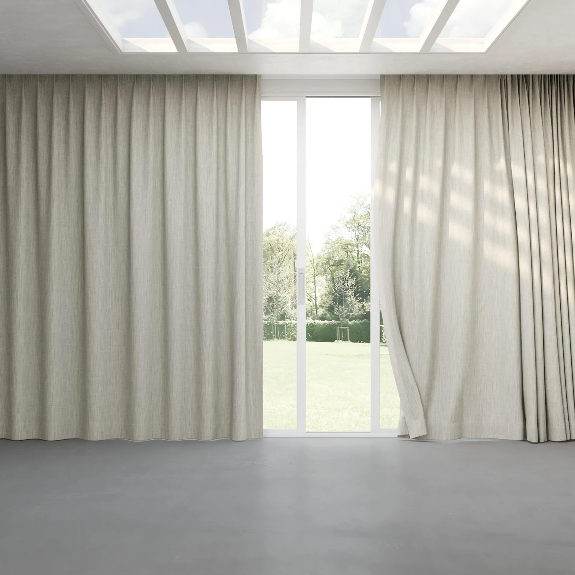 Full view of Chatham Wind, pinch pleat