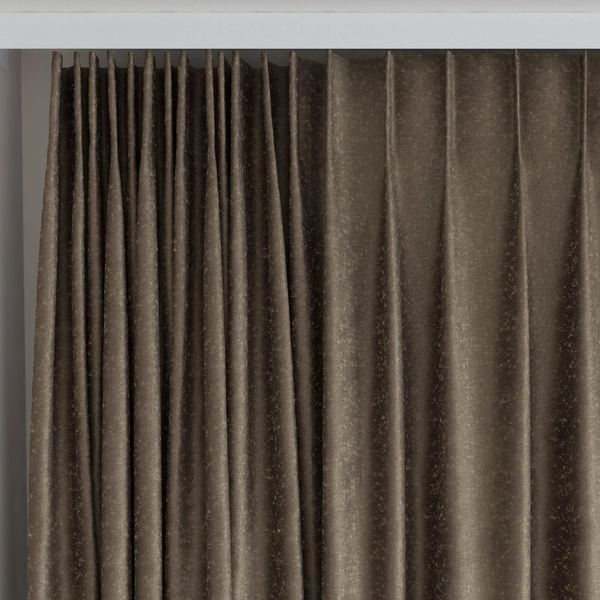Top view of Brigadier Brownie, on curtain rail