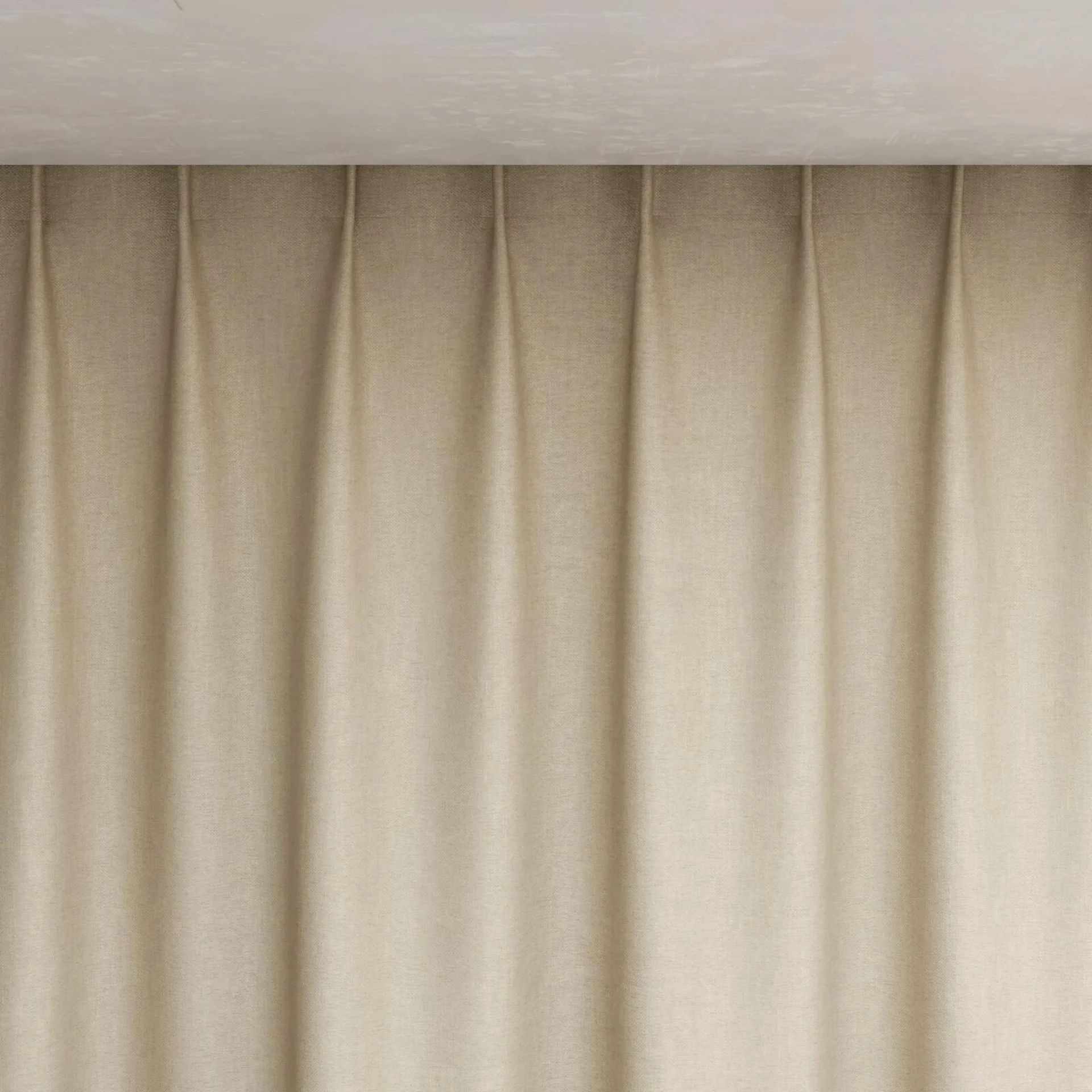 Top view of Bronco Shell, pinch pleat