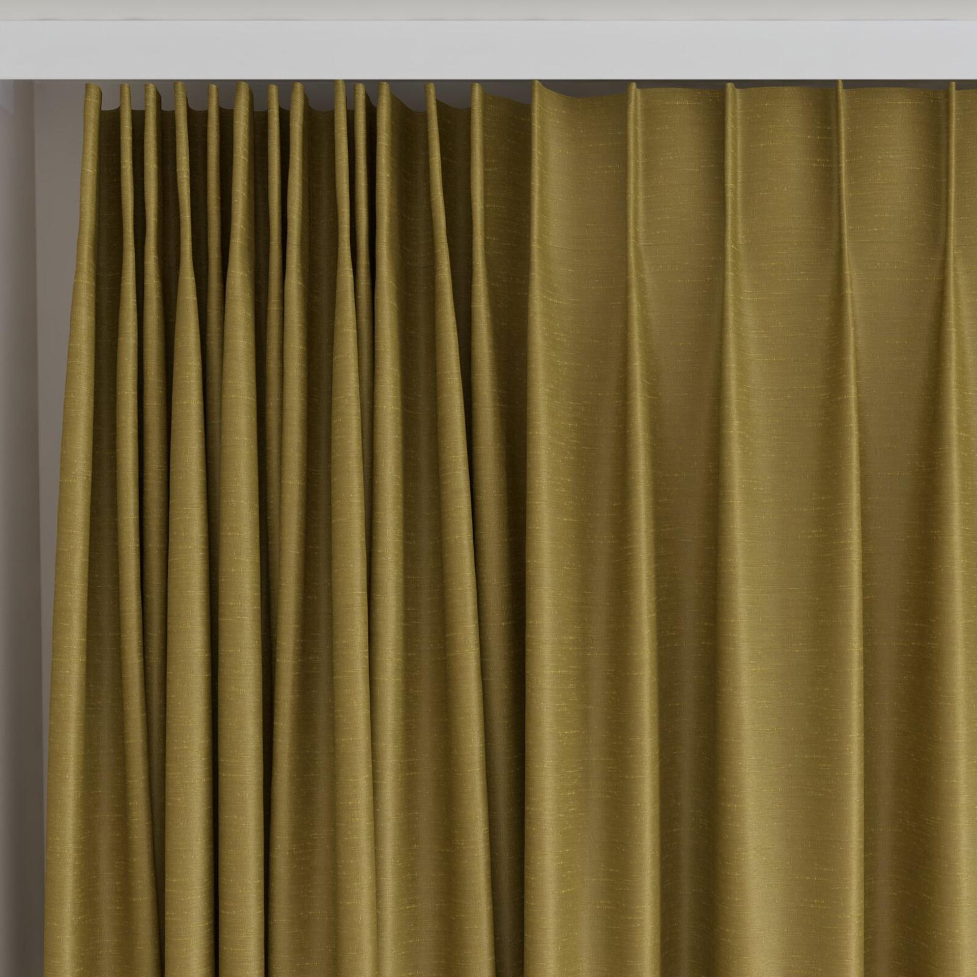Top view of Silk Road Tarnished, on curtain rail